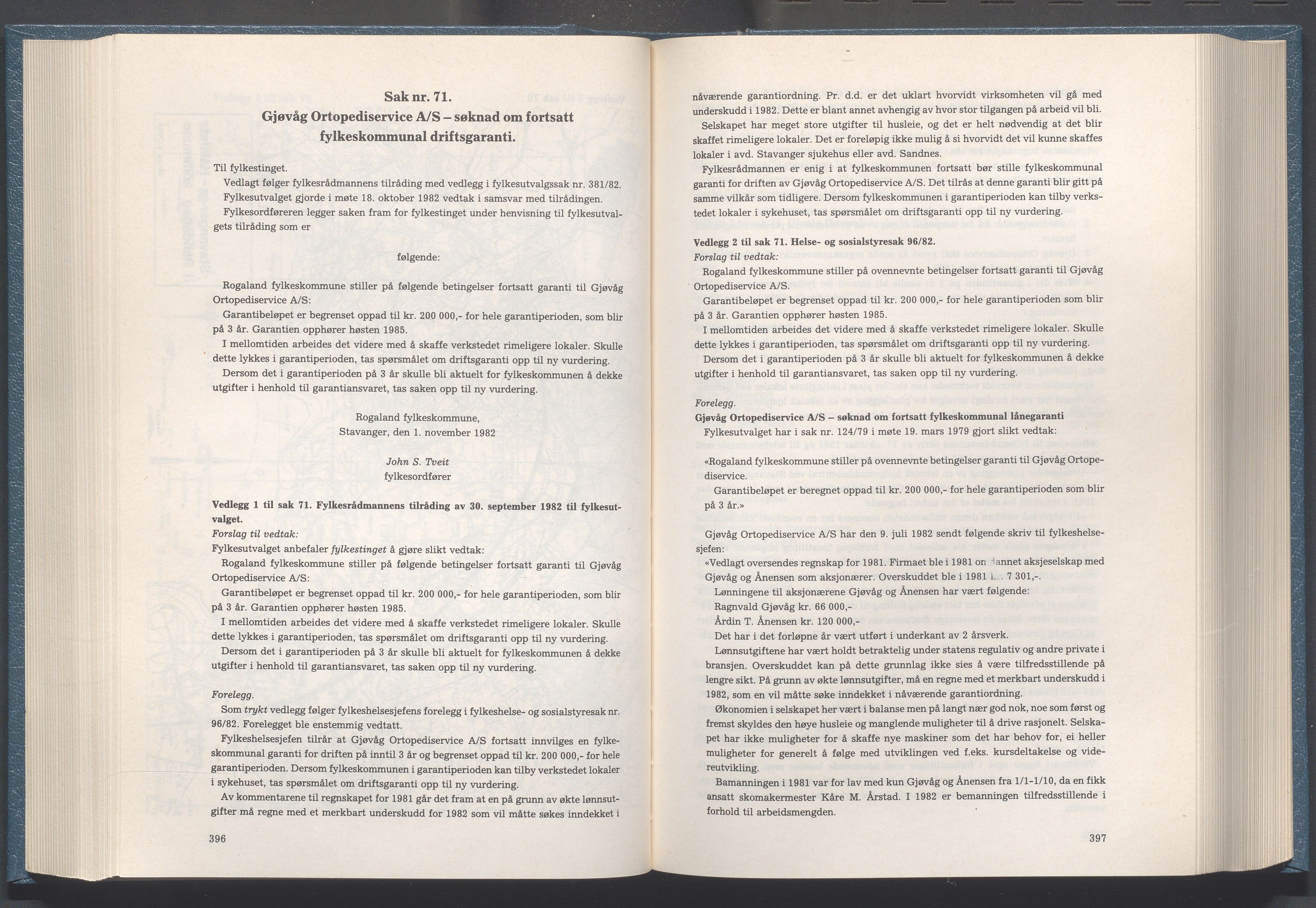 Rogaland fylkeskommune - Fylkesrådmannen , IKAR/A-900/A/Aa/Aaa/L0102: Møtebok , 1982, p. 396-397