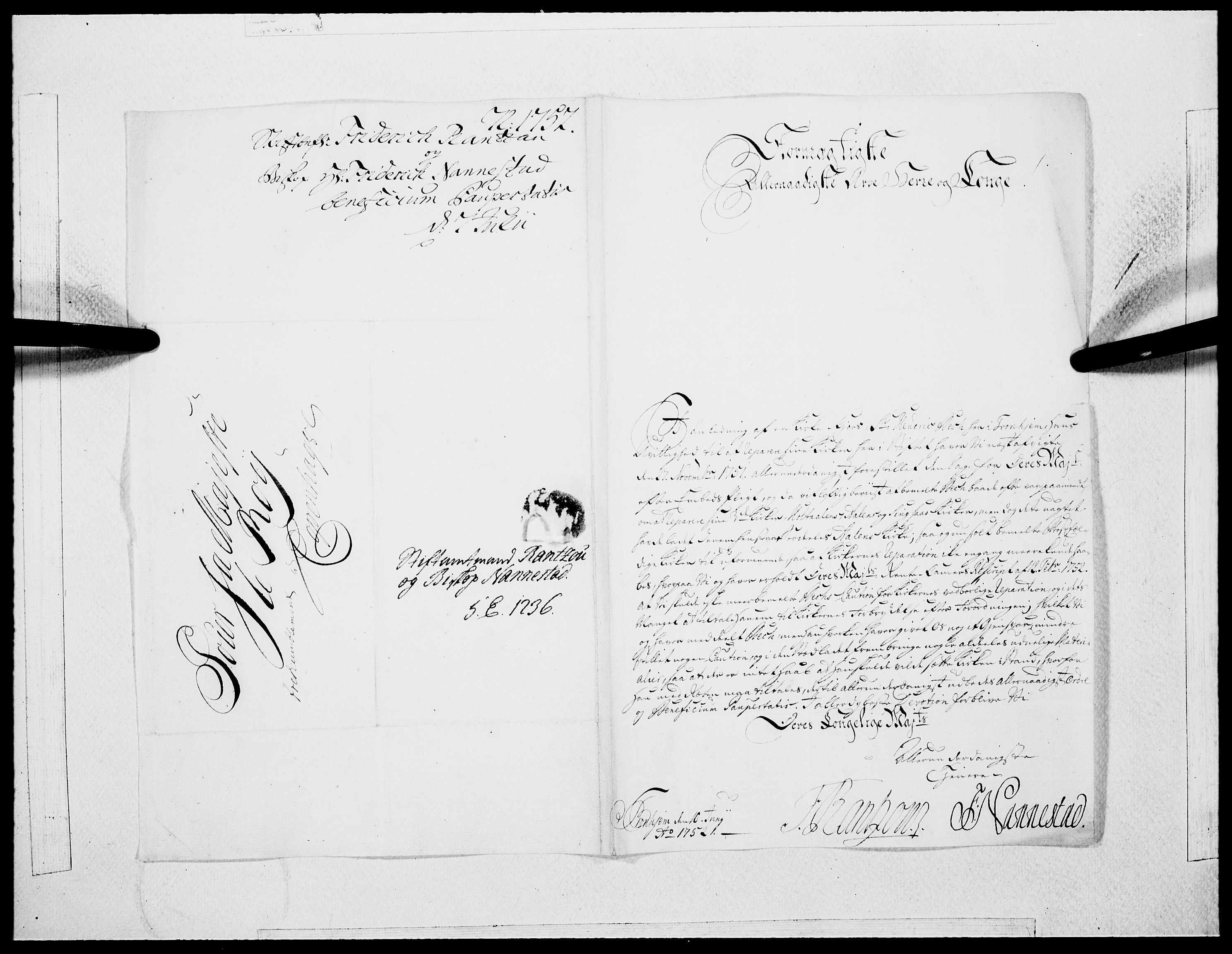 Danske Kanselli 1572-1799, AV/RA-EA-3023/F/Fc/Fcc/Fcca/L0162: Norske innlegg 1572-1799, 1752, p. 2