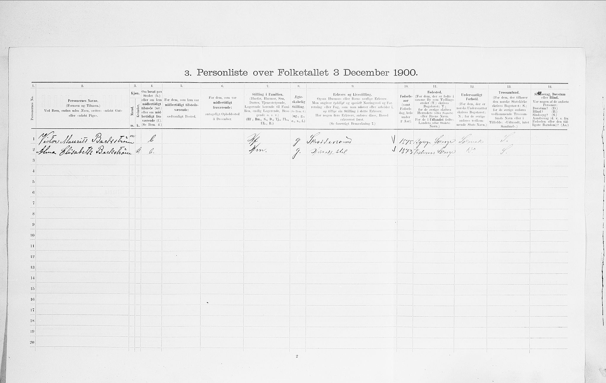 SAO, 1900 census for Kristiania, 1900, p. 103324