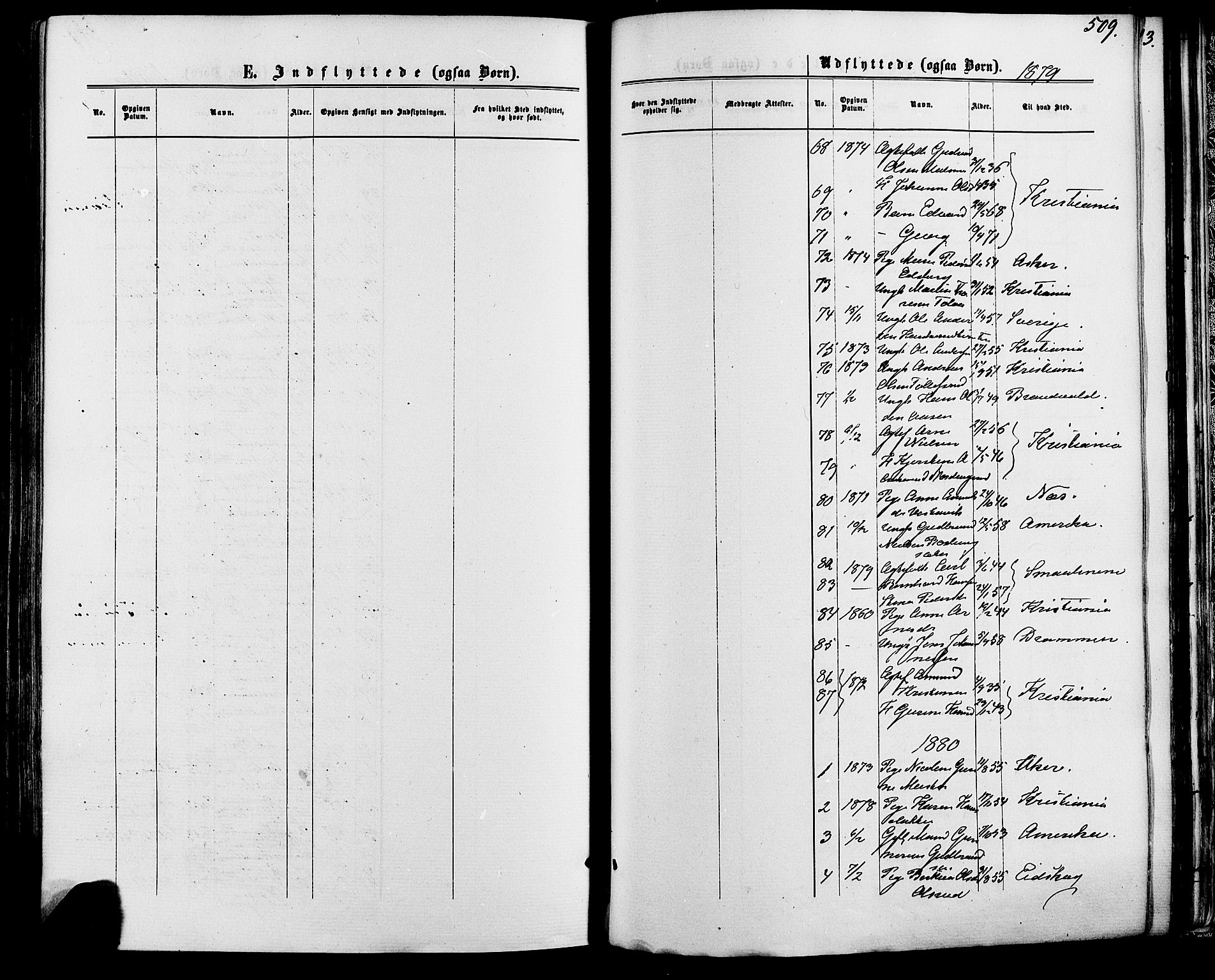 Vinger prestekontor, SAH/PREST-024/H/Ha/Haa/L0012: Parish register (official) no. 12, 1871-1880, p. 509