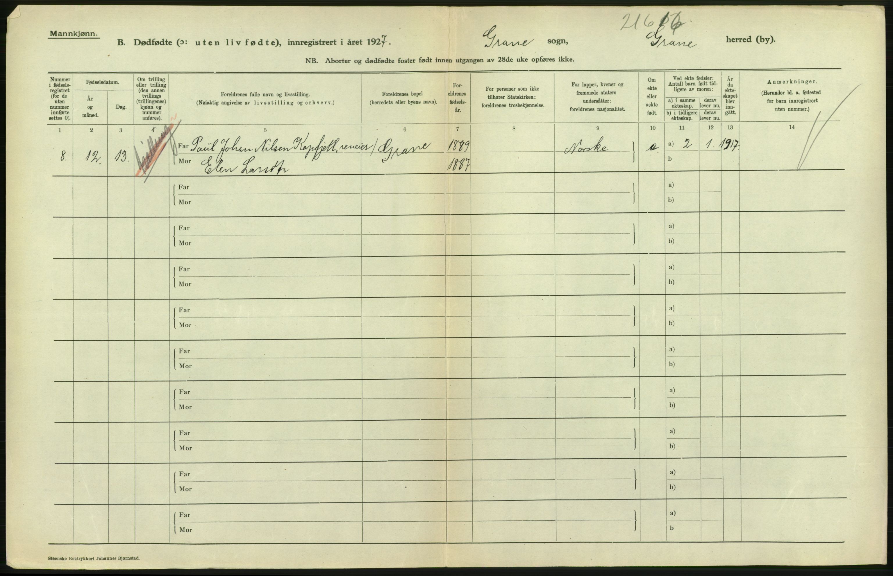 Statistisk sentralbyrå, Sosiodemografiske emner, Befolkning, AV/RA-S-2228/D/Df/Dfc/Dfcg/L0041: Nordland fylke: Levendefødte menn og kvinner. Byer, samt gifte, dødfødte. Bygder og byer., 1927, p. 130