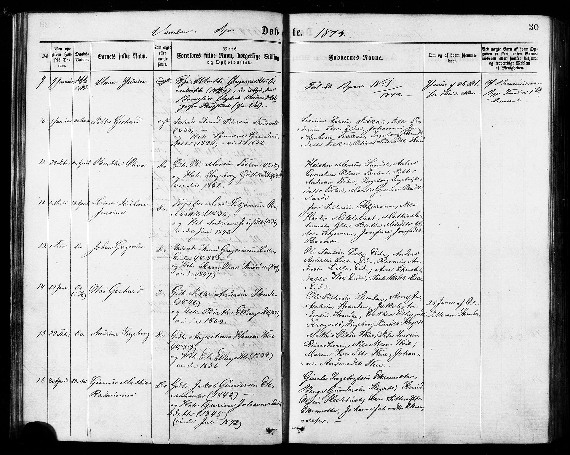 Ministerialprotokoller, klokkerbøker og fødselsregistre - Møre og Romsdal, AV/SAT-A-1454/501/L0007: Parish register (official) no. 501A07, 1868-1884, p. 30