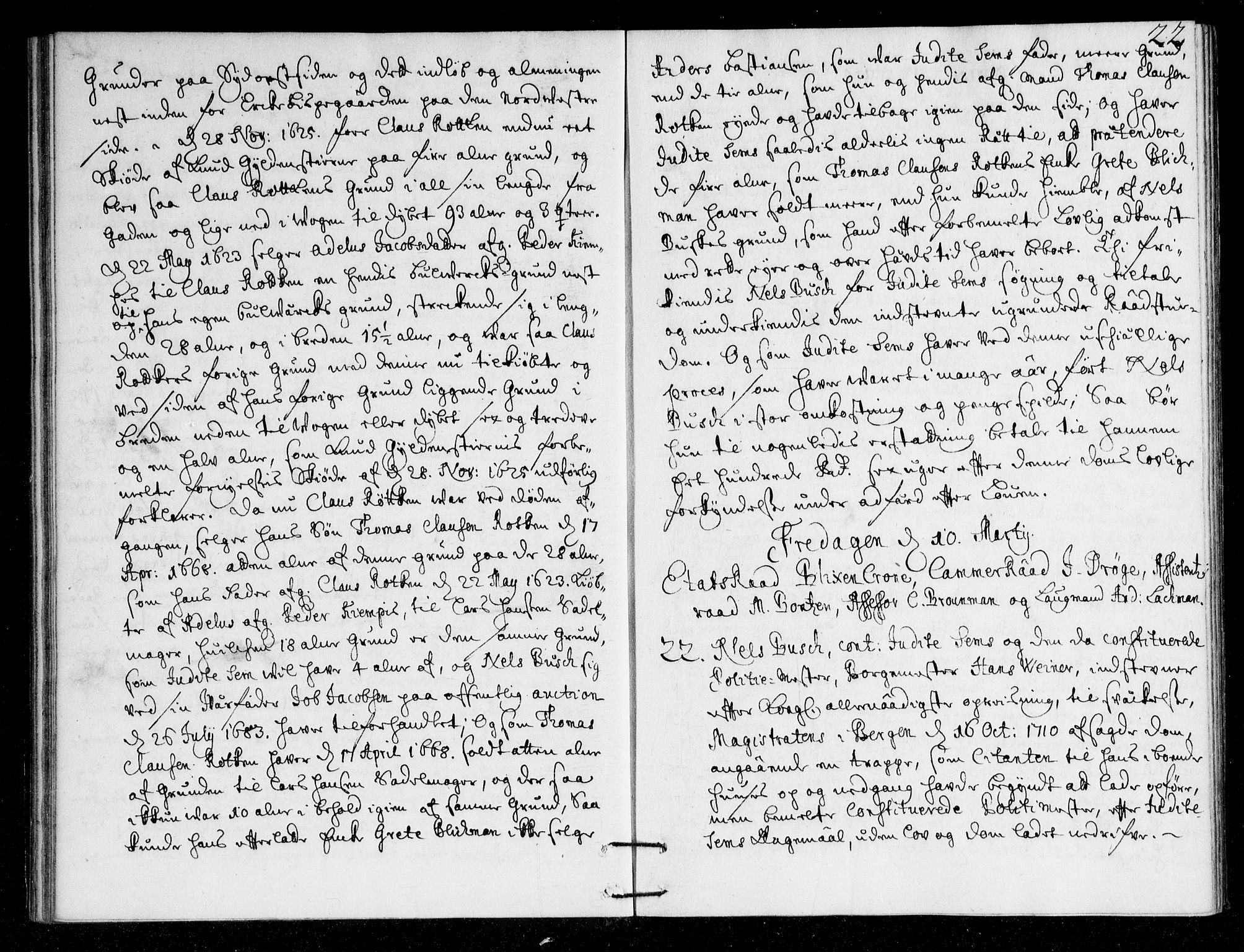 Overhoffretten 1667-1797, AV/RA-EA-2884/Ac/L0148: Voteringsprotokoll, 1713, p. 21b-22a