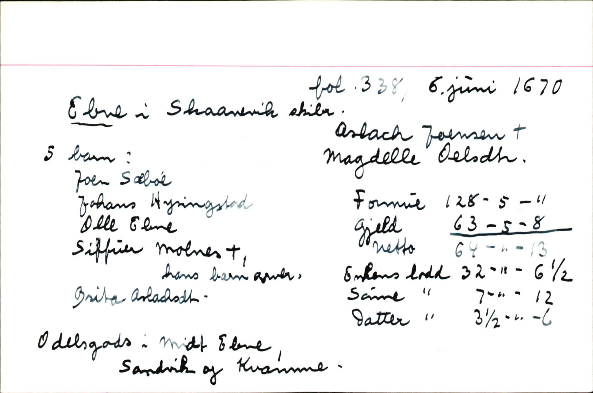 Skiftekort ved Statsarkivet i Bergen, SAB/SKIFTEKORT/004/L0001: Skifteprotokoll nr. 1-2, 1668-1699, p. 190