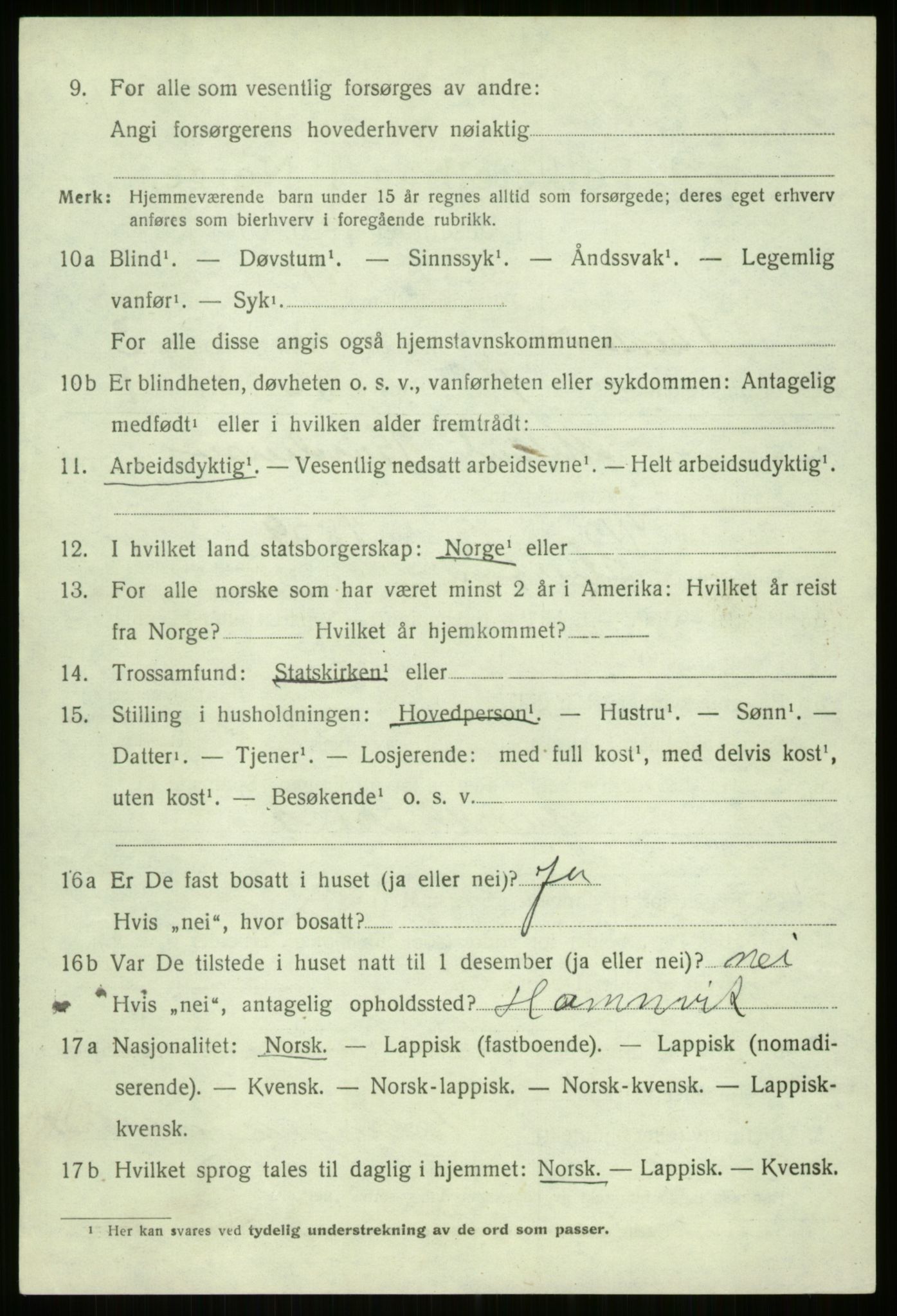 SATØ, 1920 census for Ibestad, 1920, p. 2755