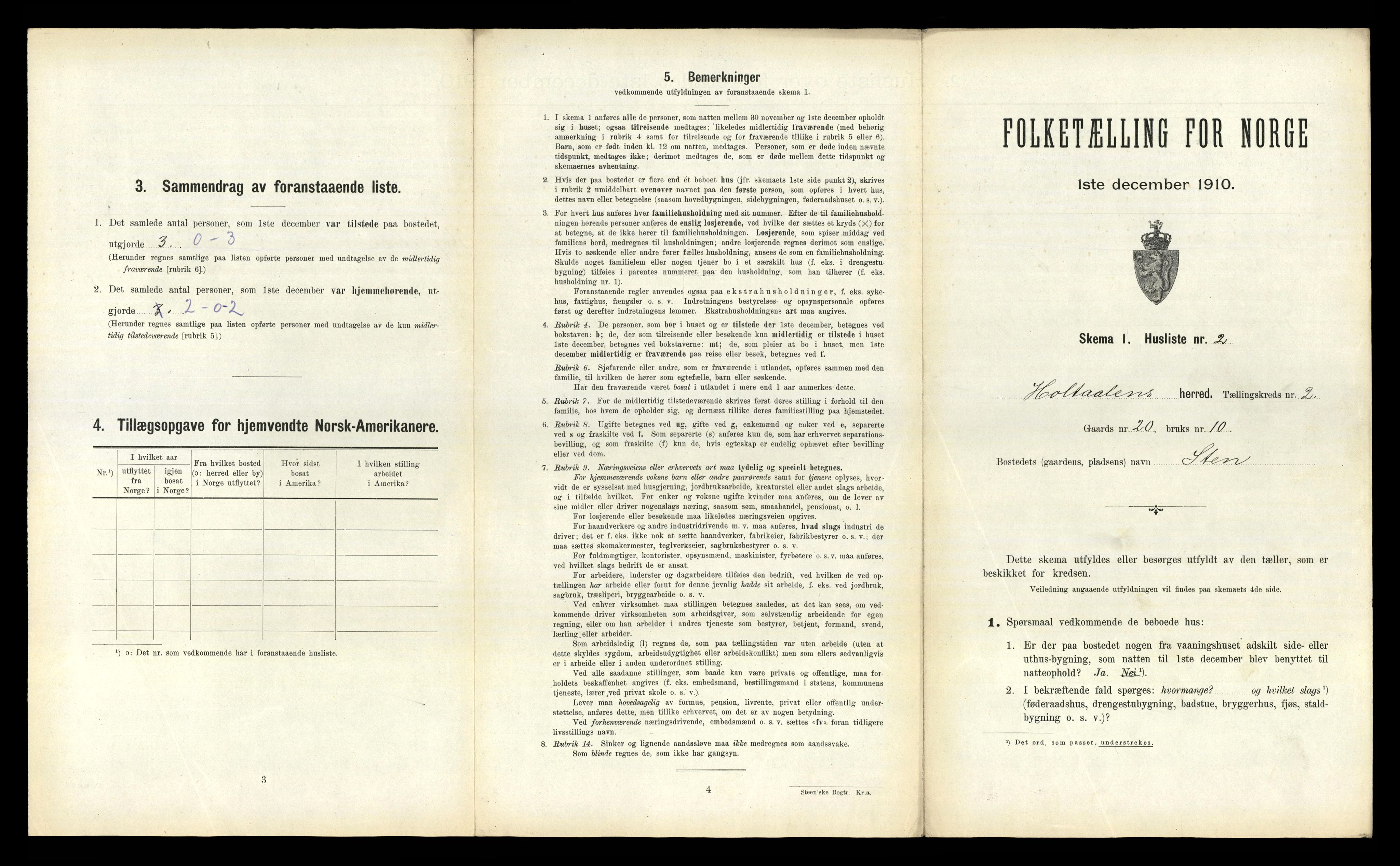 RA, 1910 census for Haltdalen, 1910, p. 110