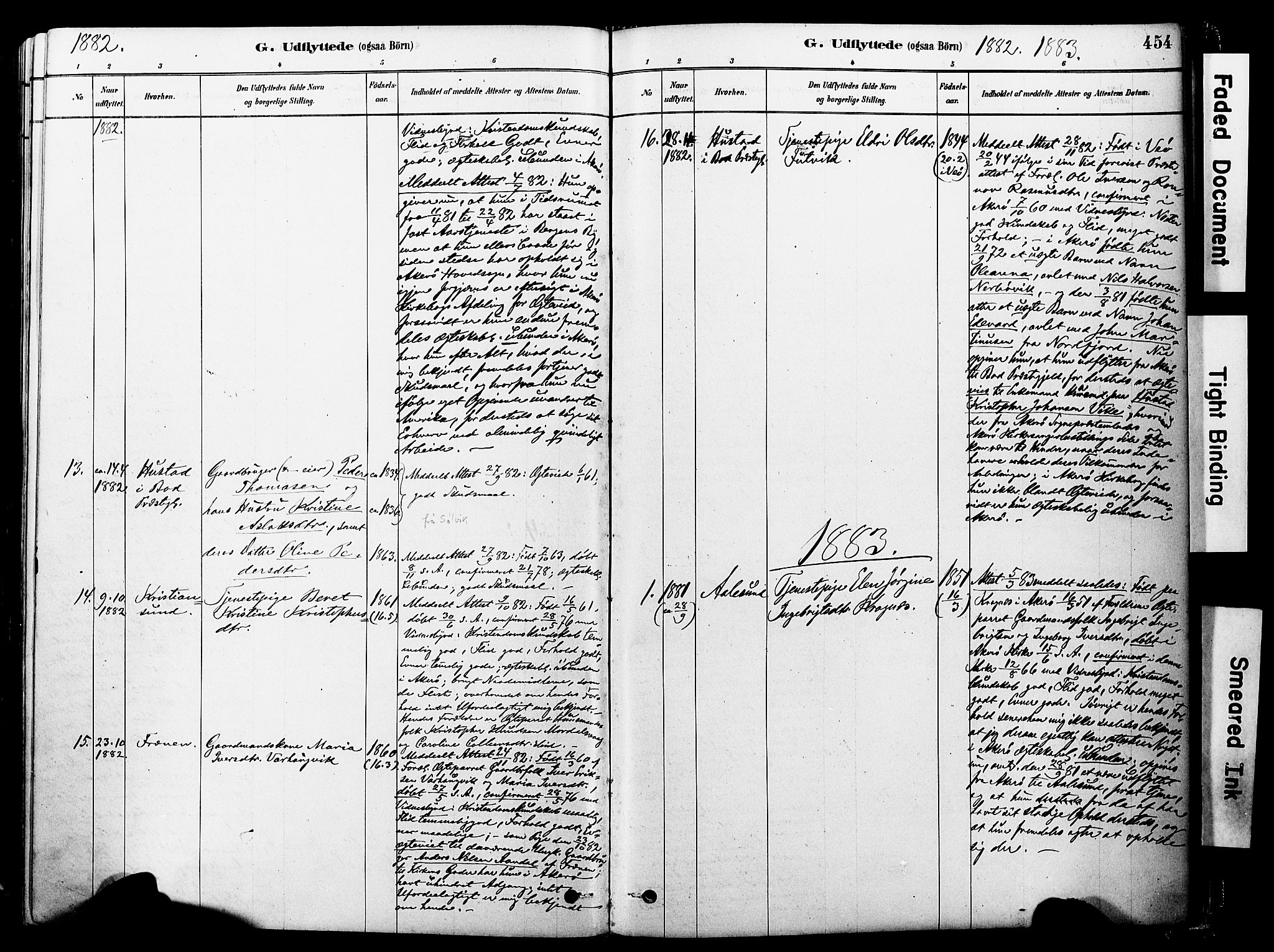 Ministerialprotokoller, klokkerbøker og fødselsregistre - Møre og Romsdal, SAT/A-1454/560/L0721: Parish register (official) no. 560A05, 1878-1917, p. 454