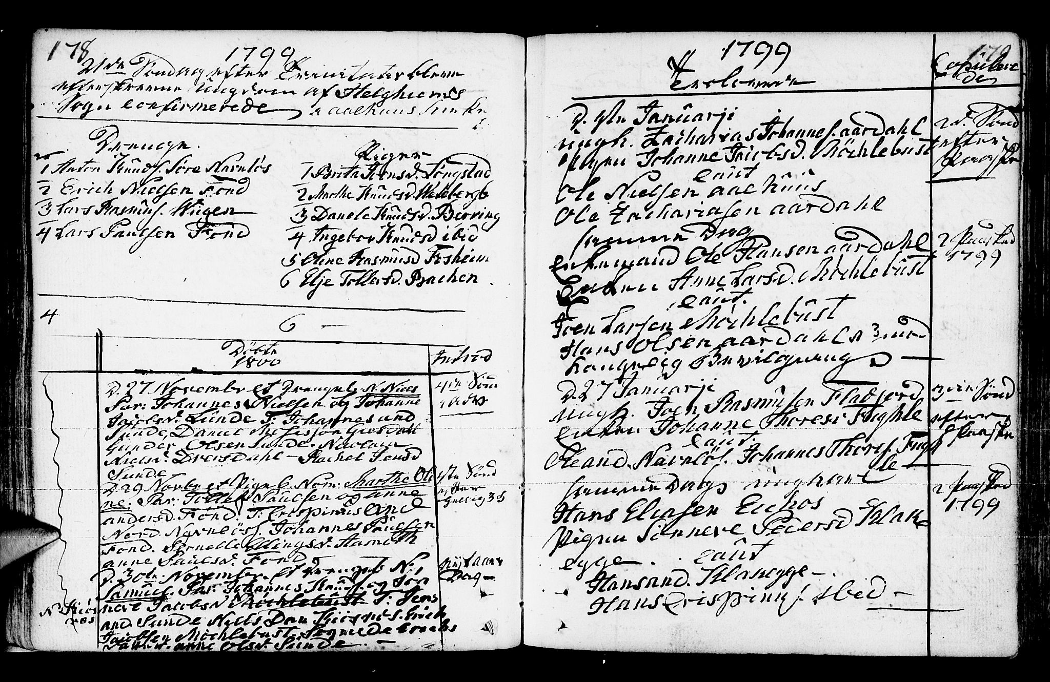Jølster sokneprestembete, SAB/A-80701/H/Haa/Haaa/L0006: Parish register (official) no. A 6, 1790-1821, p. 178-179