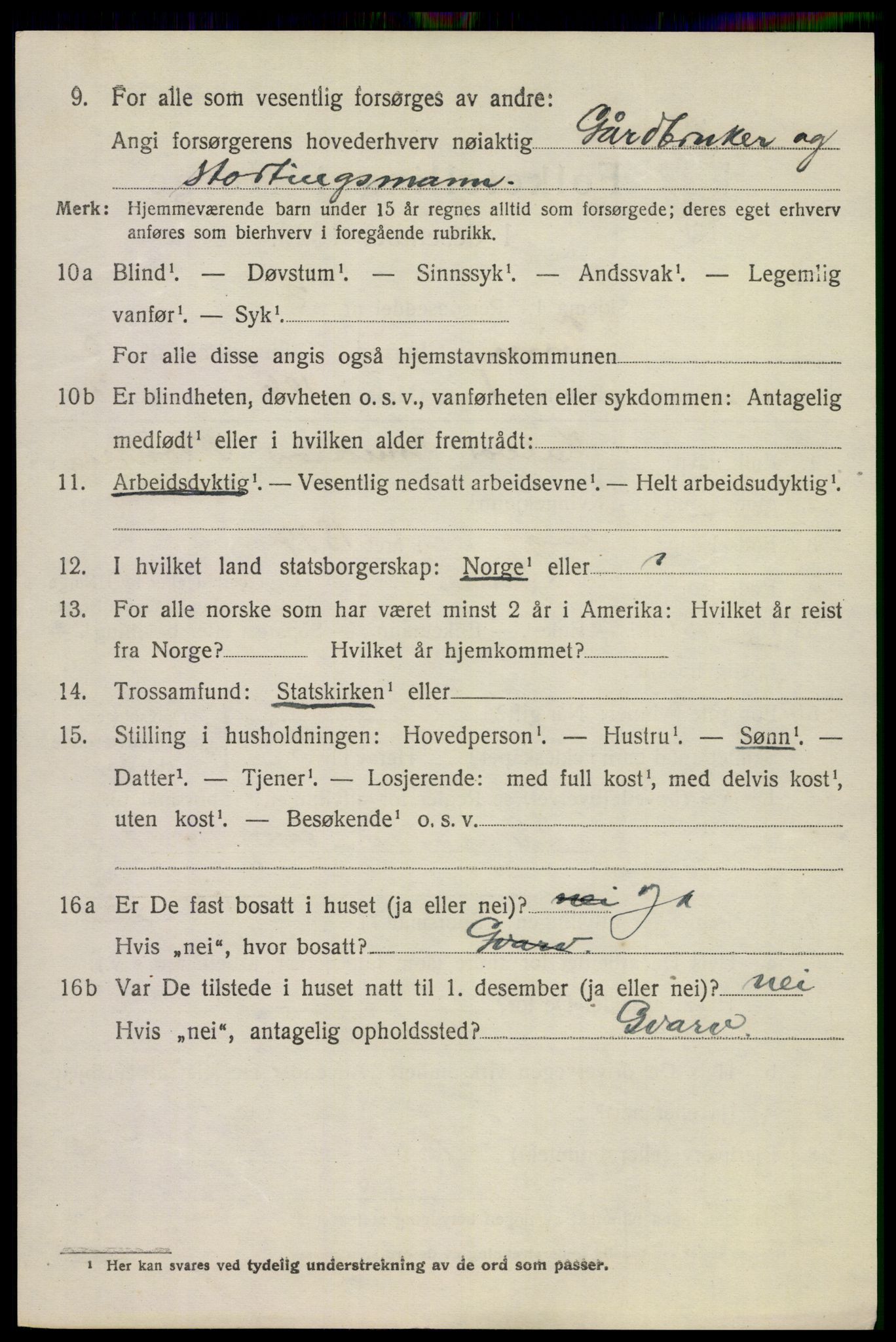 SAKO, 1920 census for Tinn, 1920, p. 6349