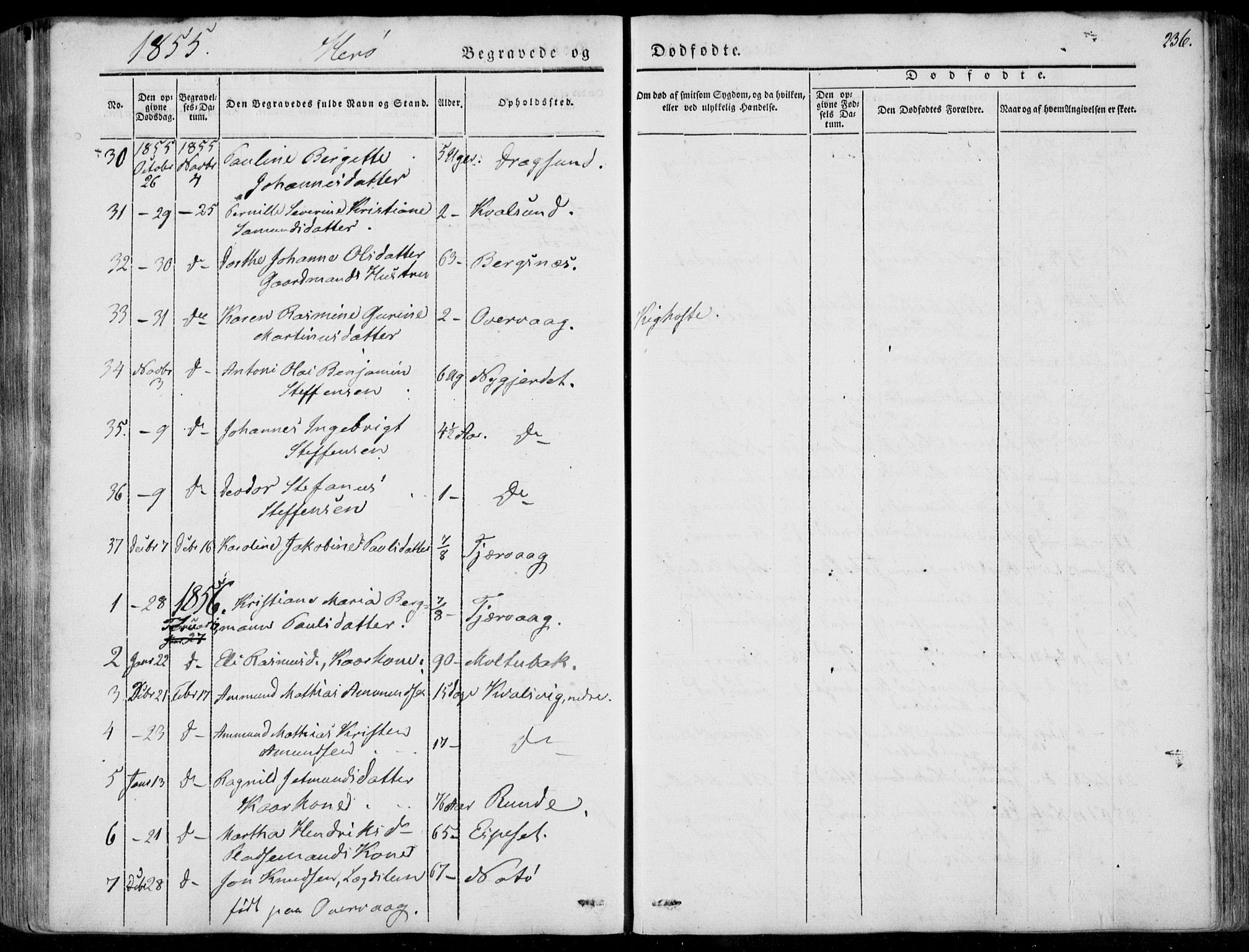 Ministerialprotokoller, klokkerbøker og fødselsregistre - Møre og Romsdal, AV/SAT-A-1454/507/L0070: Parish register (official) no. 507A05, 1842-1873, p. 236