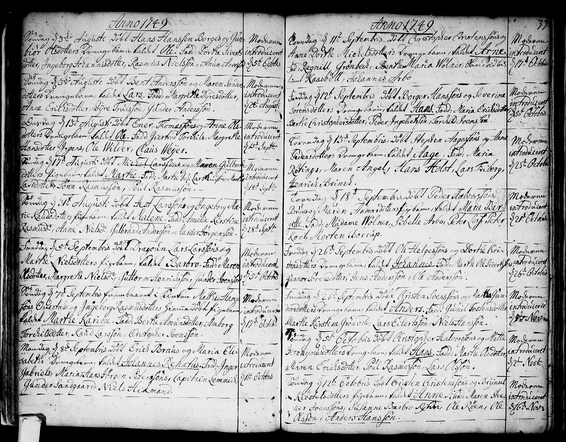 Strømsø kirkebøker, AV/SAKO-A-246/F/Fa/L0007: Parish register (official) no. I 7, 1739-1751, p. 33