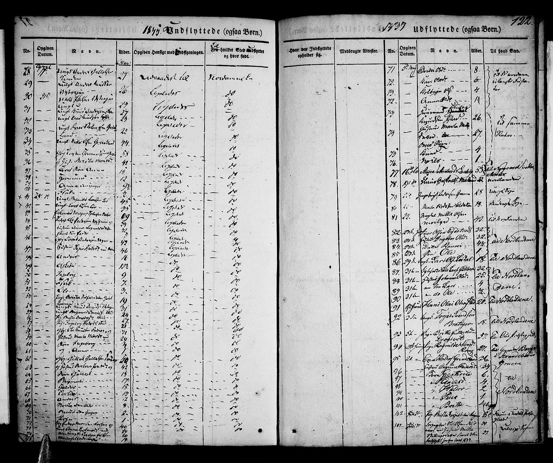 Voss sokneprestembete, AV/SAB-A-79001/H/Haa: Parish register (official) no. A 14, 1837-1847, p. 122