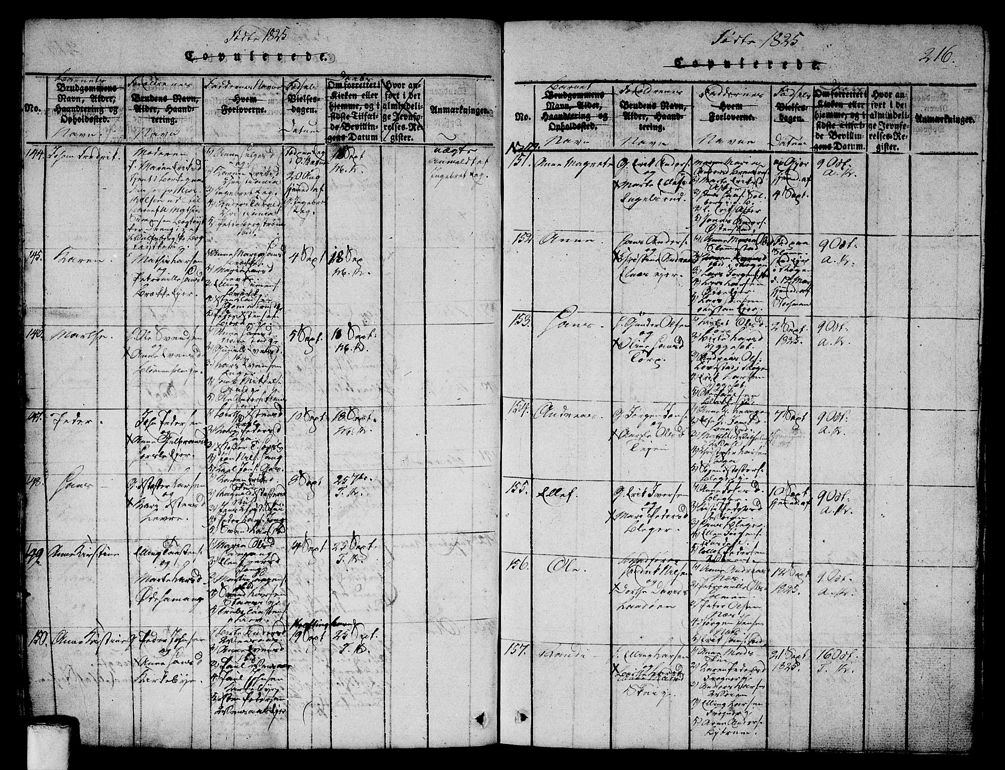 Asker prestekontor Kirkebøker, AV/SAO-A-10256a/G/Ga/L0001: Parish register (copy) no. I 1, 1814-1830, p. 216