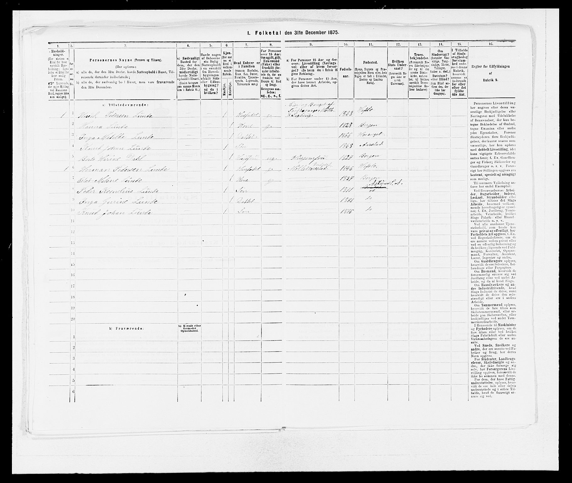 SAB, 1875 census for 1247P Askøy, 1875, p. 464