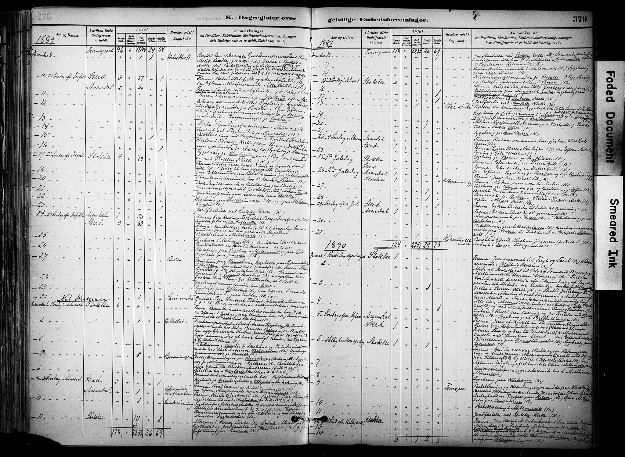 Stokke kirkebøker, SAKO/A-320/F/Fa/L0010: Parish register (official) no. I 10, 1884-1903, p. 379