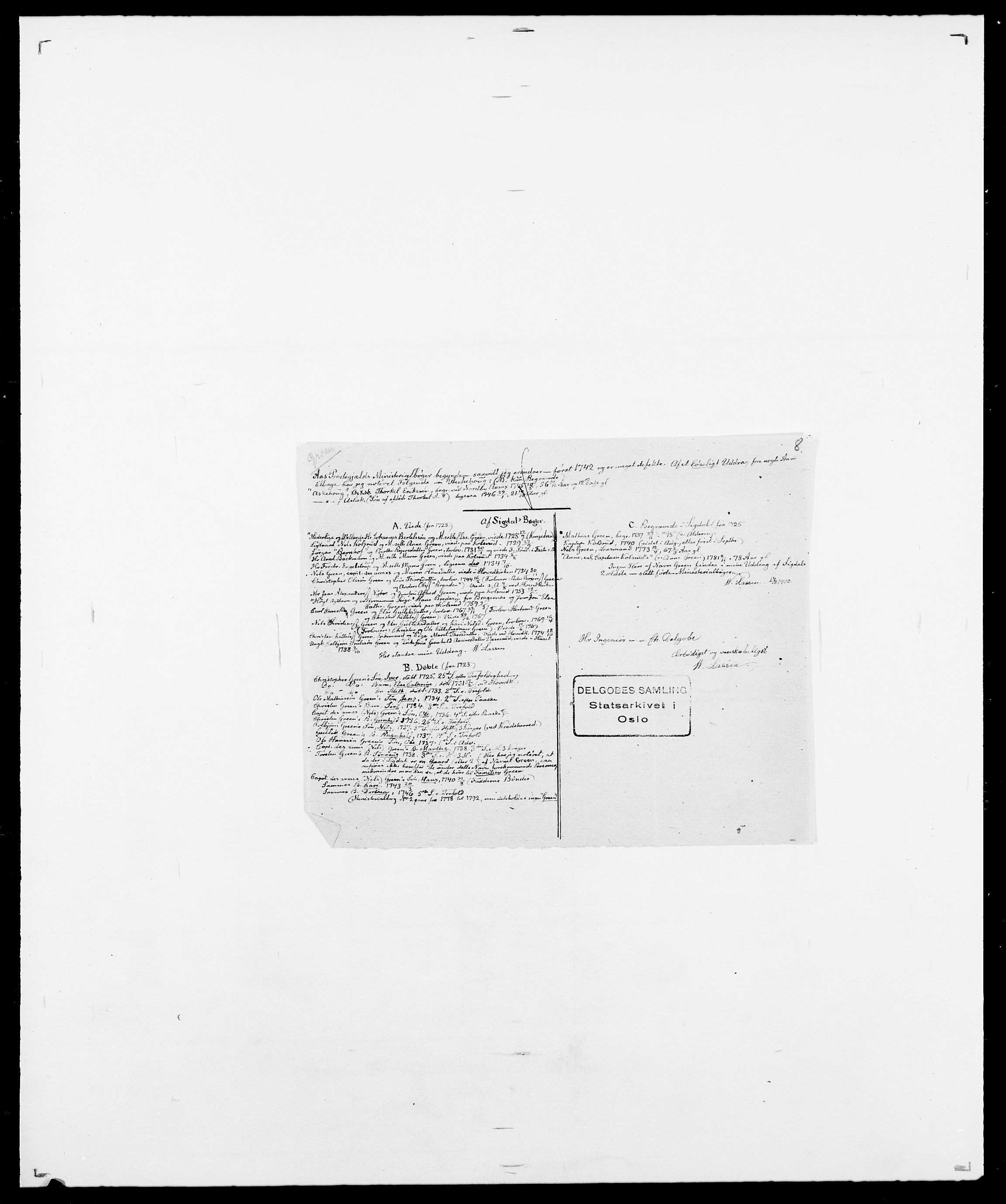 Delgobe, Charles Antoine - samling, SAO/PAO-0038/D/Da/L0014: Giebdhausen - Grip, p. 586