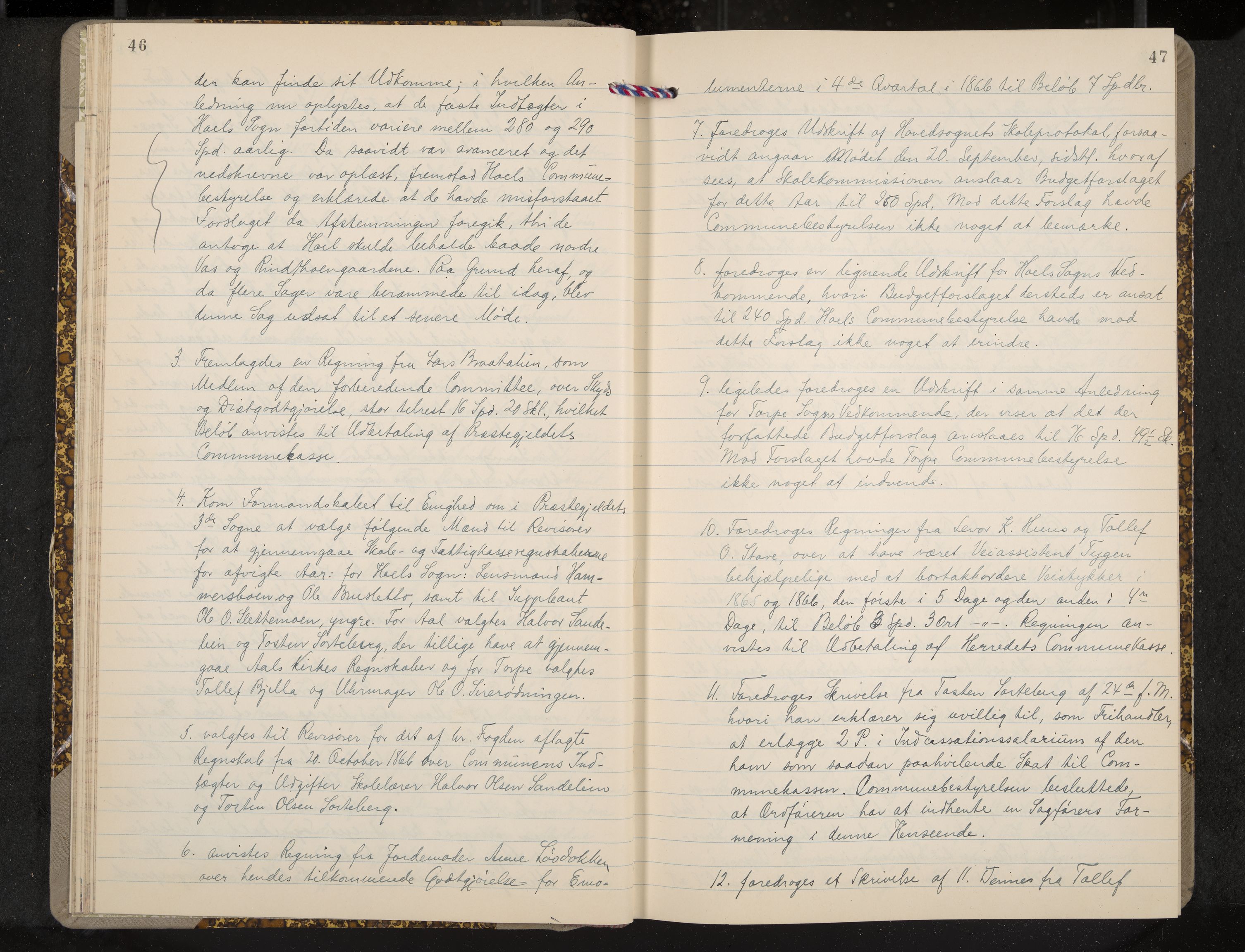 Ål formannskap og sentraladministrasjon, IKAK/0619021/A/Aa/L0003: Utskrift av møtebok, 1864-1880, p. 46-47