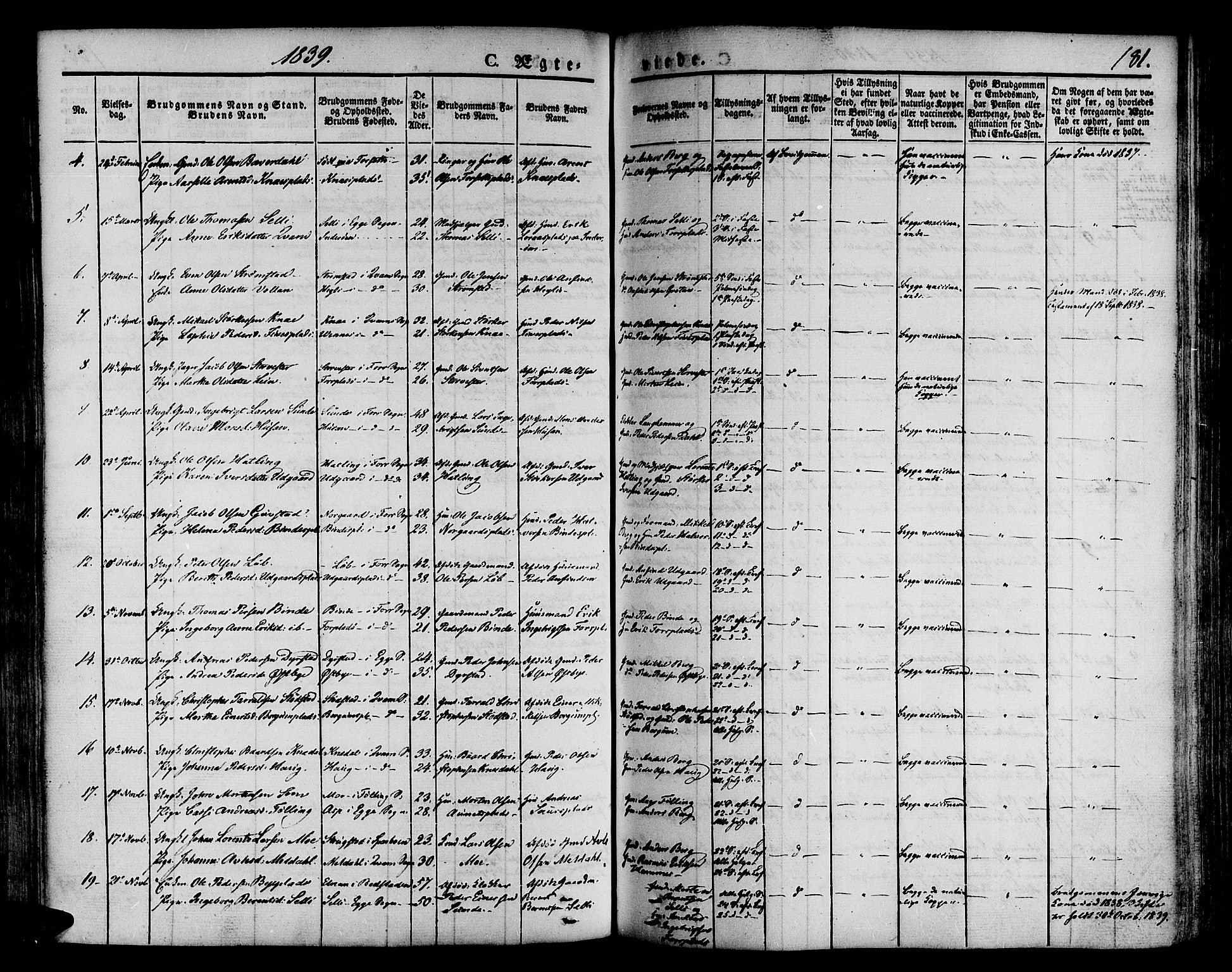 Ministerialprotokoller, klokkerbøker og fødselsregistre - Nord-Trøndelag, SAT/A-1458/746/L0445: Parish register (official) no. 746A04, 1826-1846, p. 181