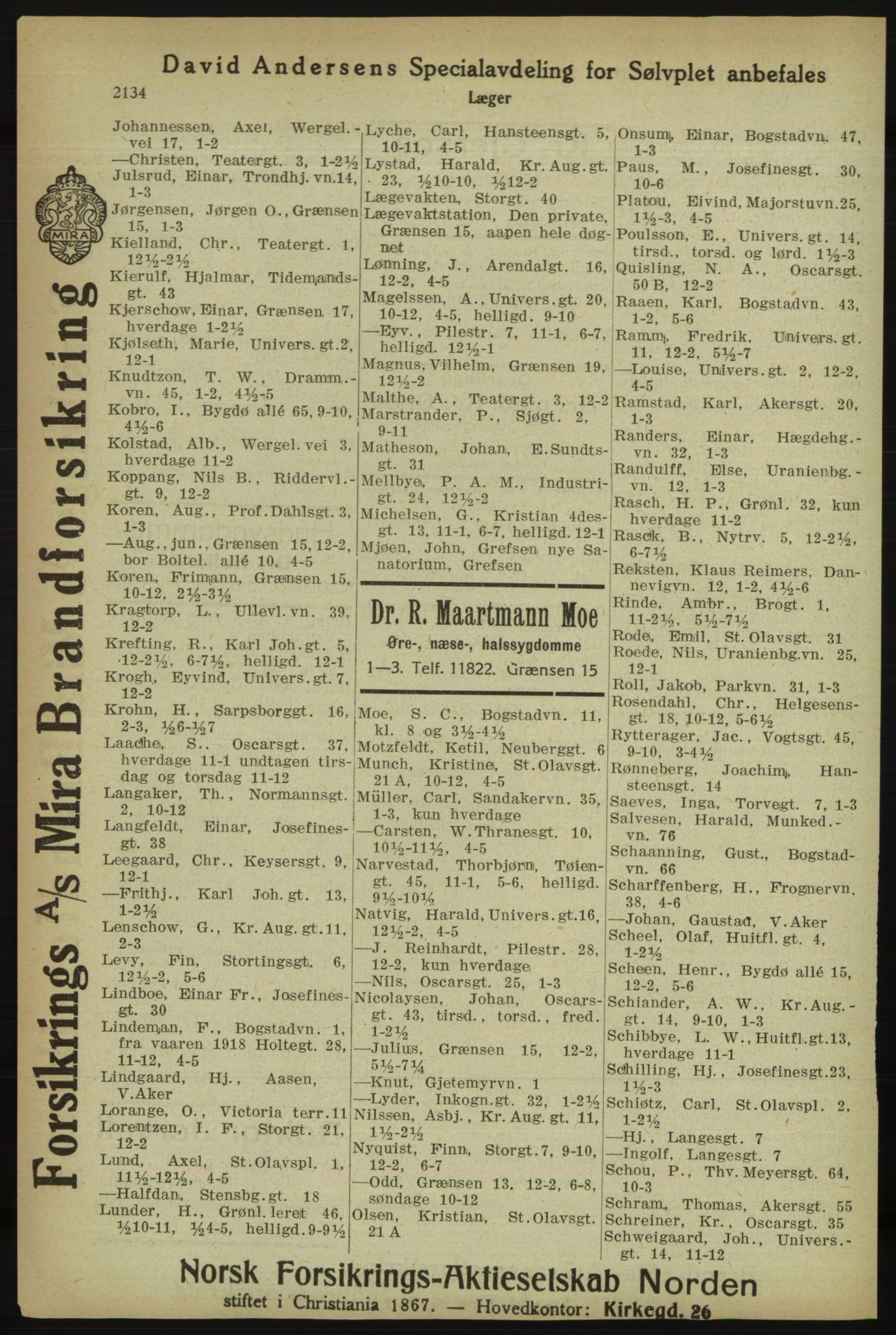 Kristiania/Oslo adressebok, PUBL/-, 1918, p. 2287