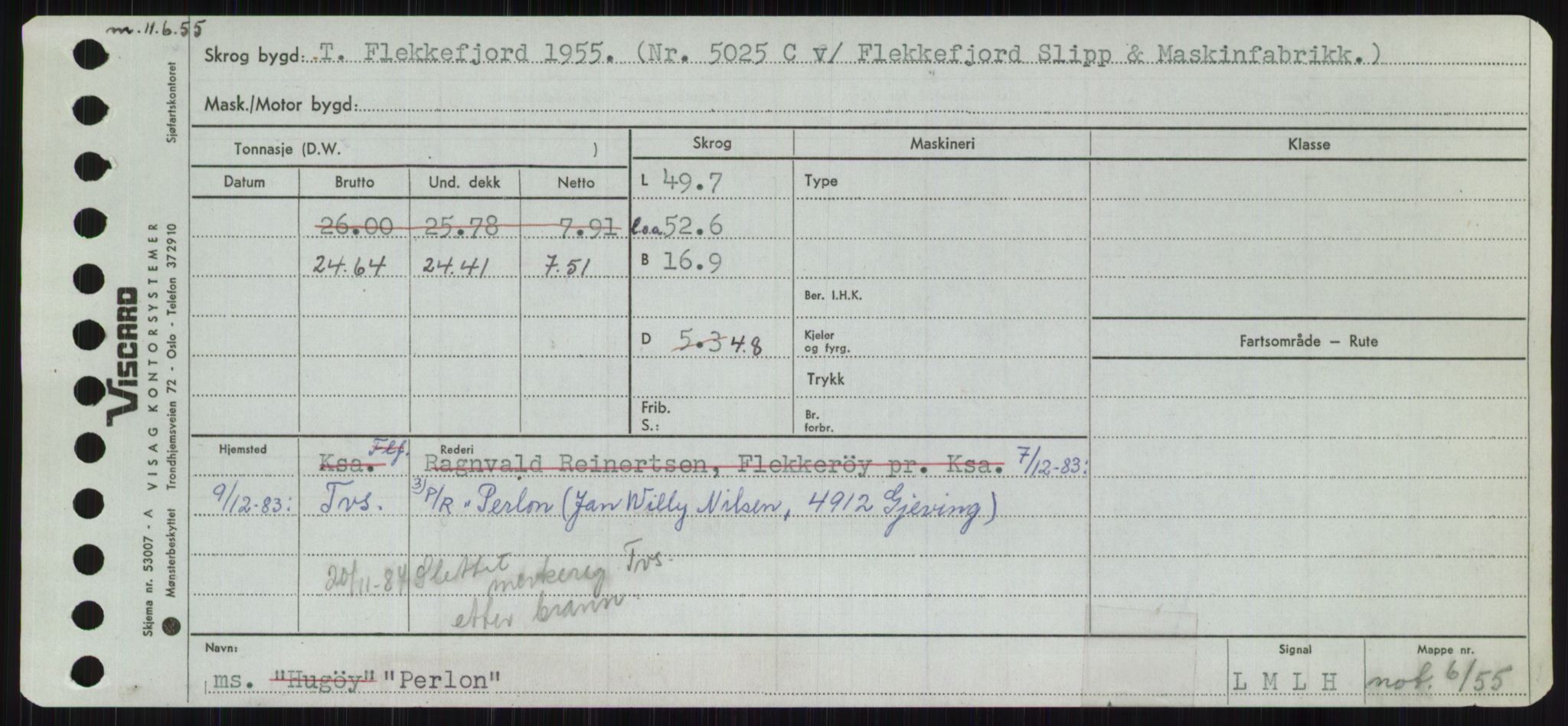 Sjøfartsdirektoratet med forløpere, Skipsmålingen, RA/S-1627/H/Ha/L0004/0002: Fartøy, Mas-R / Fartøy, Odin-R, p. 277