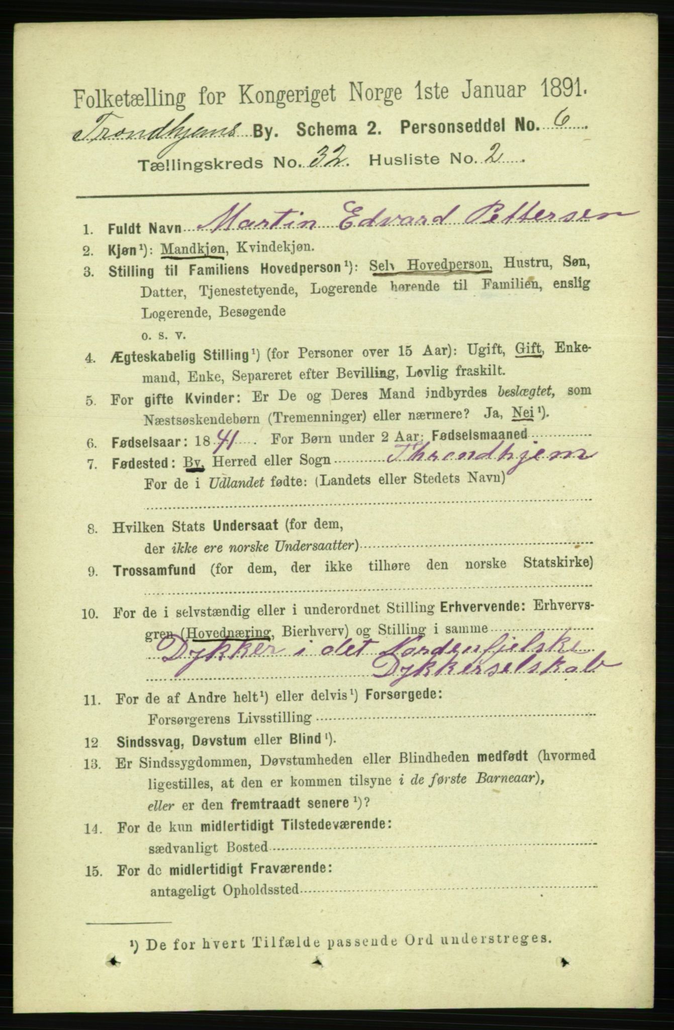 RA, 1891 census for 1601 Trondheim, 1891, p. 23950