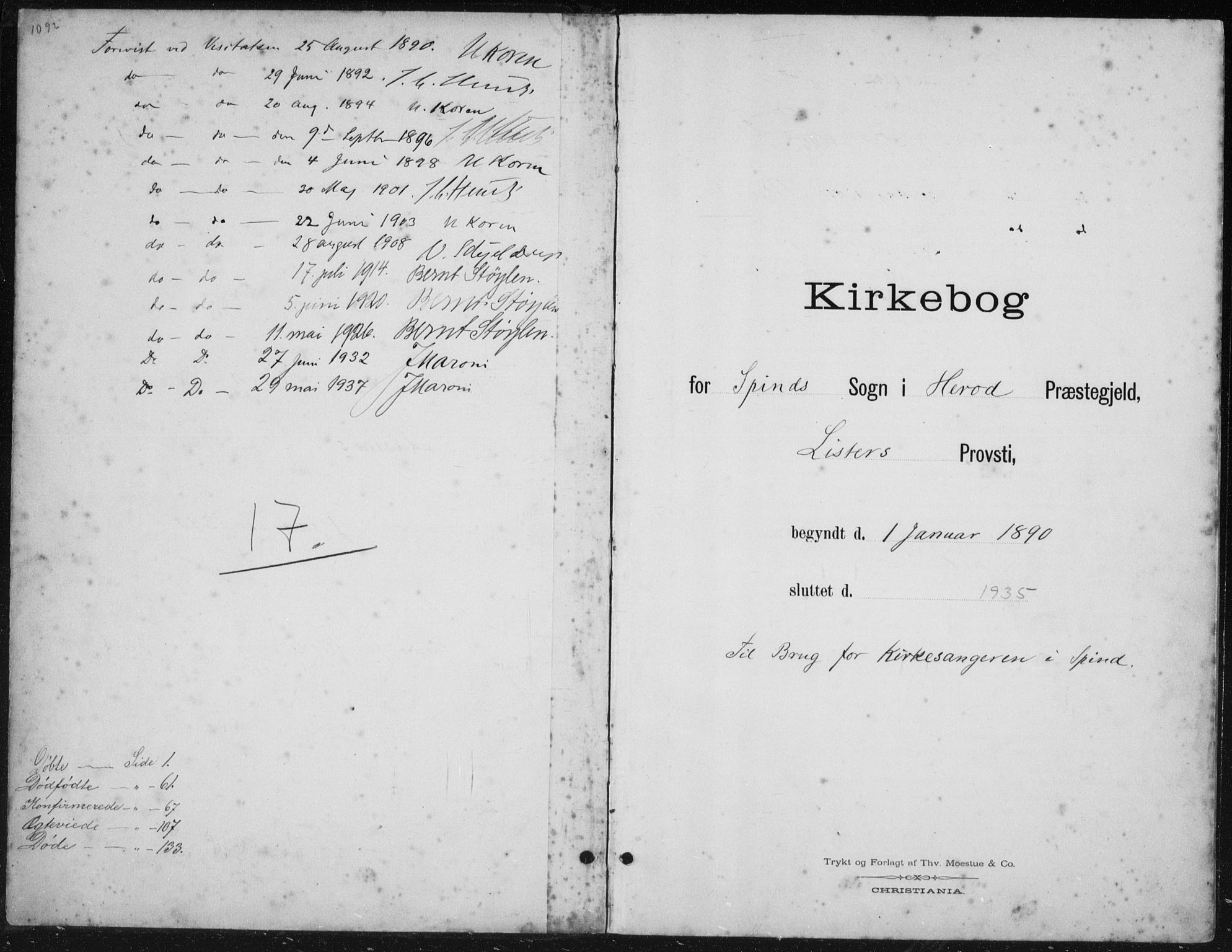 Herad sokneprestkontor, AV/SAK-1111-0018/F/Fb/Fbb/L0004: Parish register (copy) no. B 4, 1890-1935