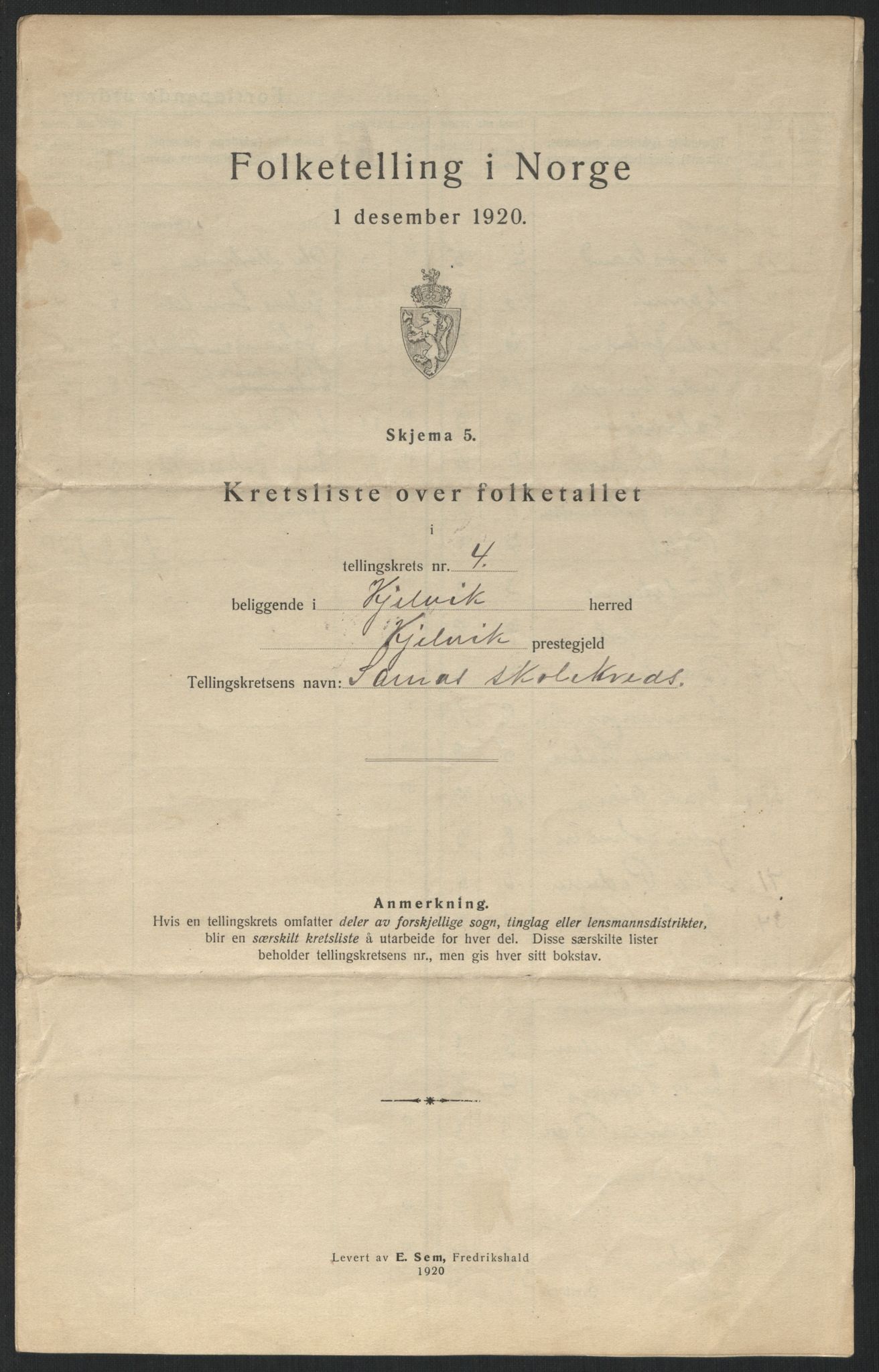 SATØ, 1920 census for Kjelvik, 1920, p. 16