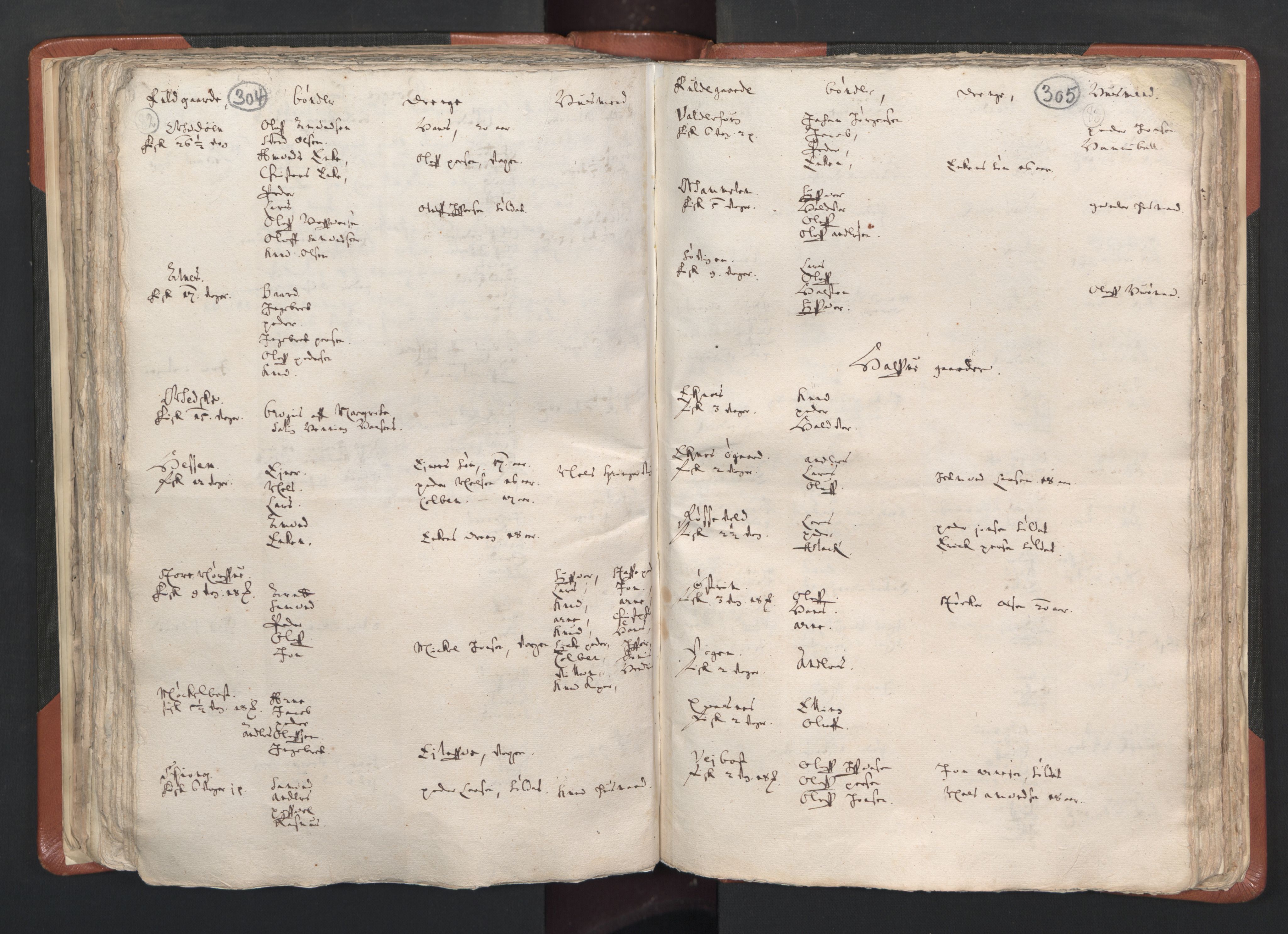 RA, Vicar's Census 1664-1666, no. 26: Sunnmøre deanery, 1664-1666, p. 304-305