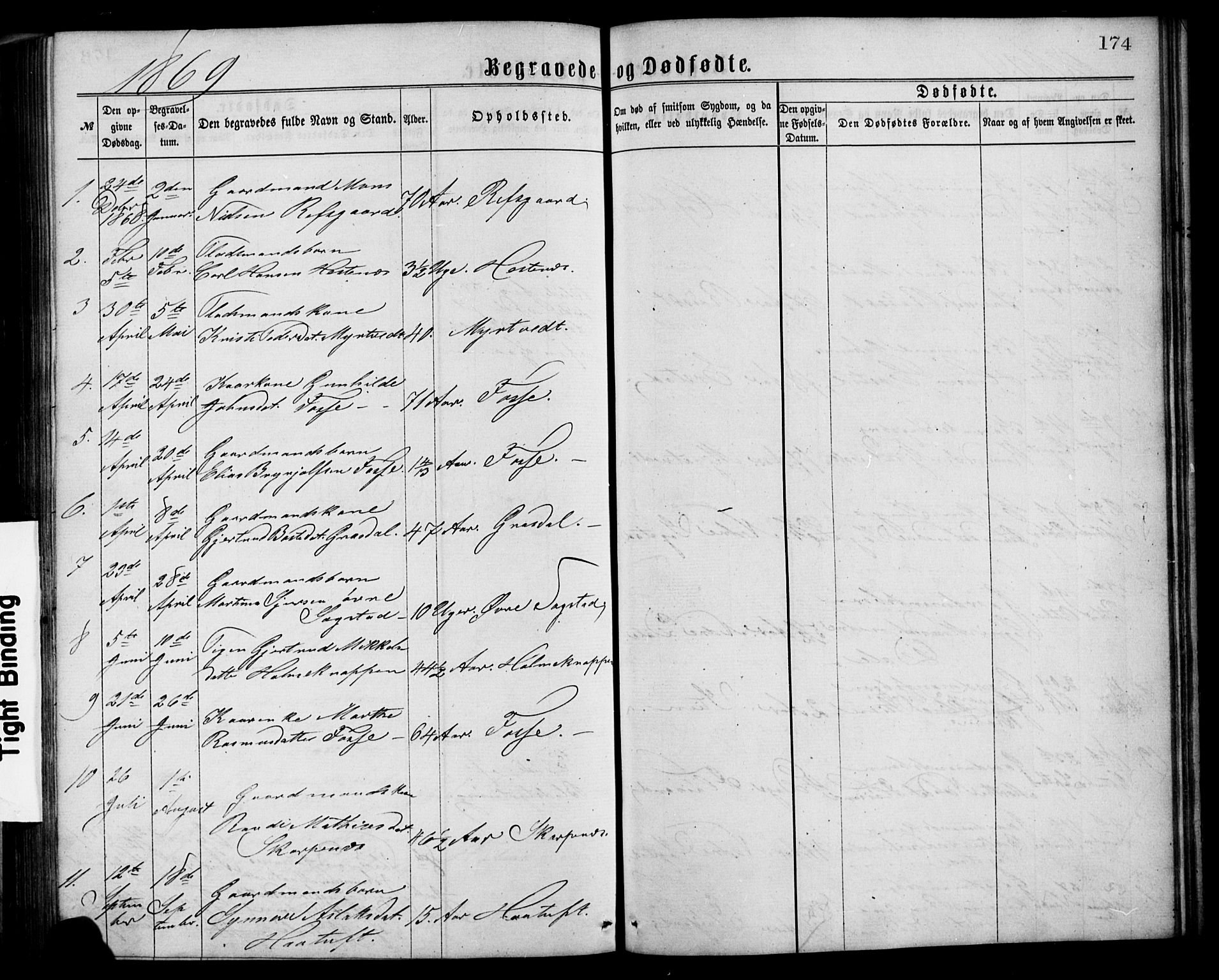 Alversund Sokneprestembete, SAB/A-73901/H/Ha/Hab: Parish register (copy) no. C 2, 1867-1880, p. 174