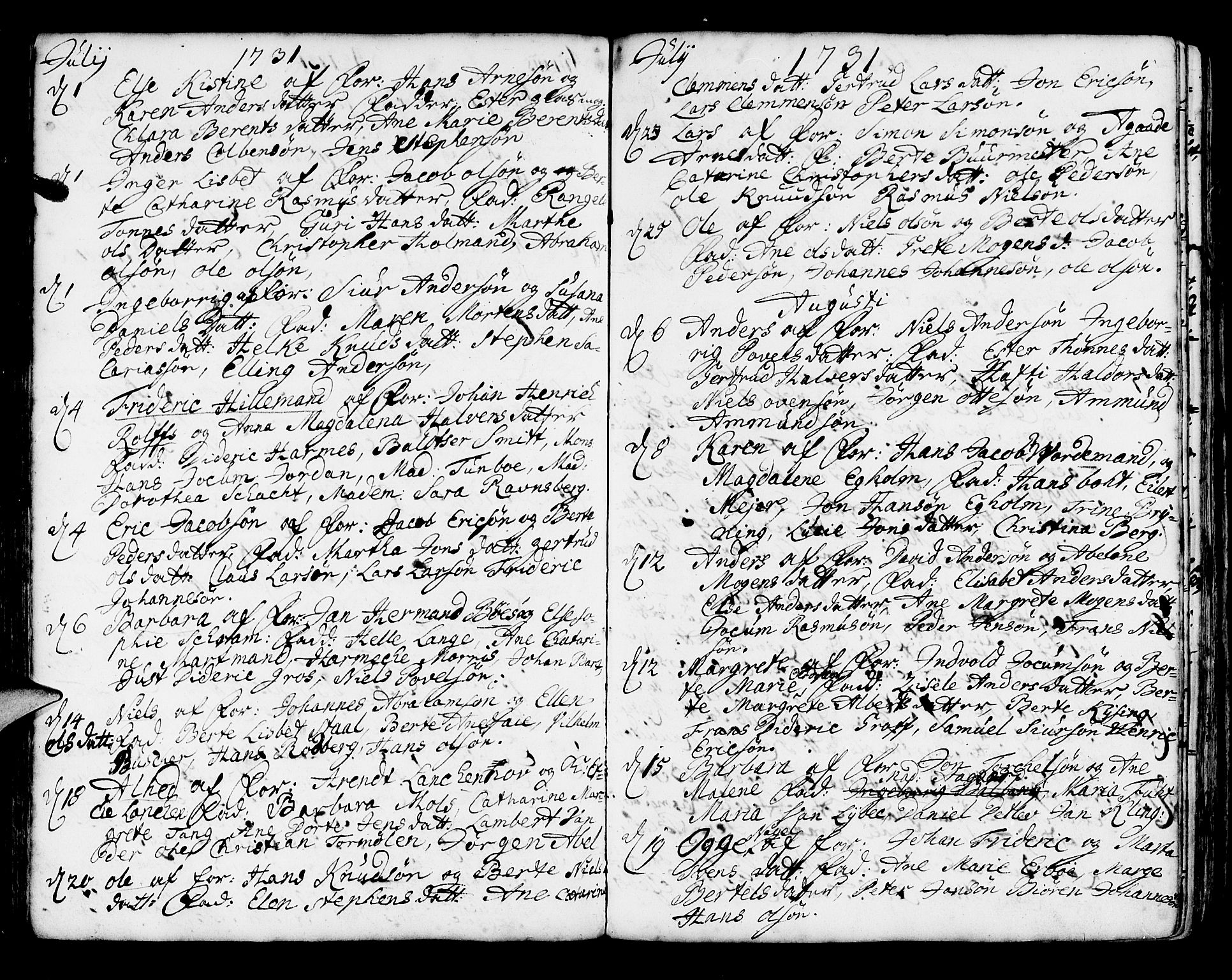 Korskirken sokneprestembete, AV/SAB-A-76101/H/Haa/L0004: Parish register (official) no. A 4, 1720-1750, p. 103