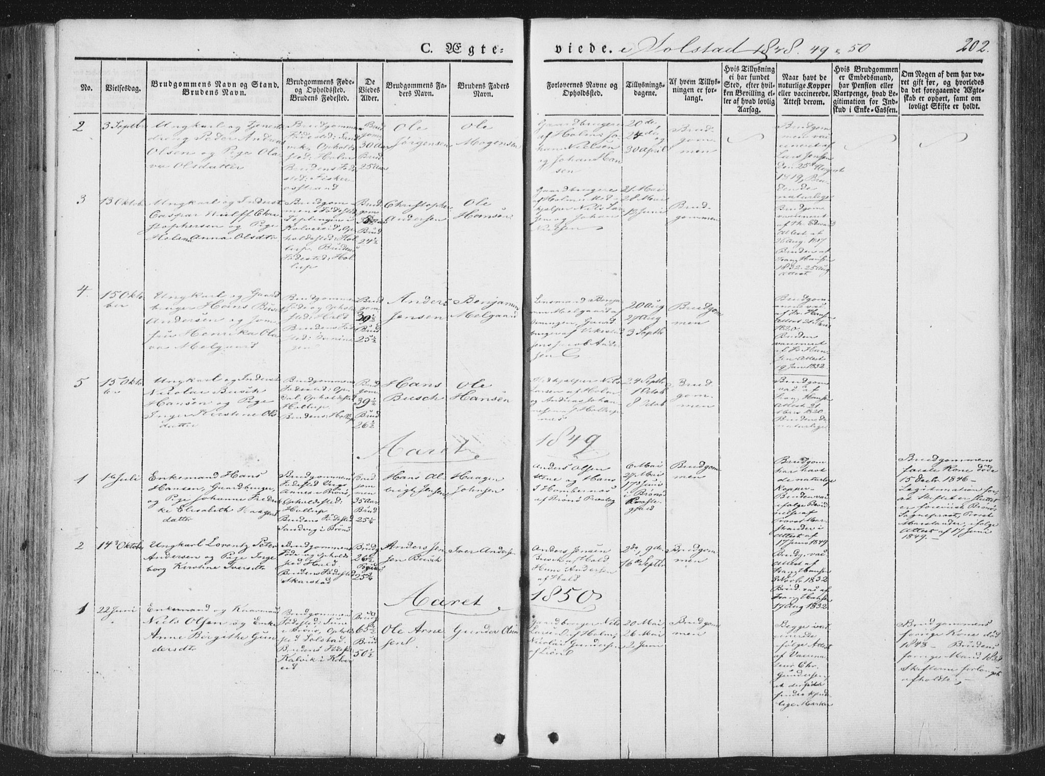 Ministerialprotokoller, klokkerbøker og fødselsregistre - Nordland, AV/SAT-A-1459/810/L0145: Parish register (official) no. 810A07 /2, 1841-1862, p. 202