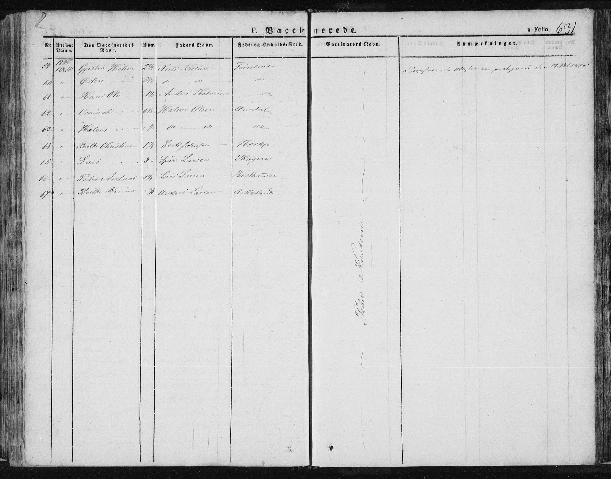 Tysvær sokneprestkontor, SAST/A -101864/H/Ha/Haa/L0001: Parish register (official) no. A 1.2, 1831-1856, p. 631