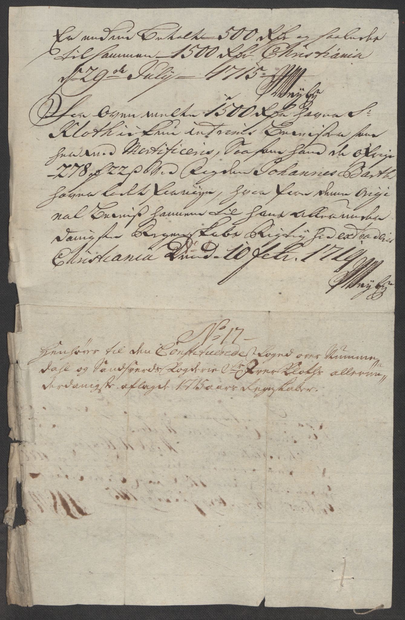 Rentekammeret inntil 1814, Reviderte regnskaper, Fogderegnskap, AV/RA-EA-4092/R24/L1591: Fogderegnskap Numedal og Sandsvær, 1715, p. 368