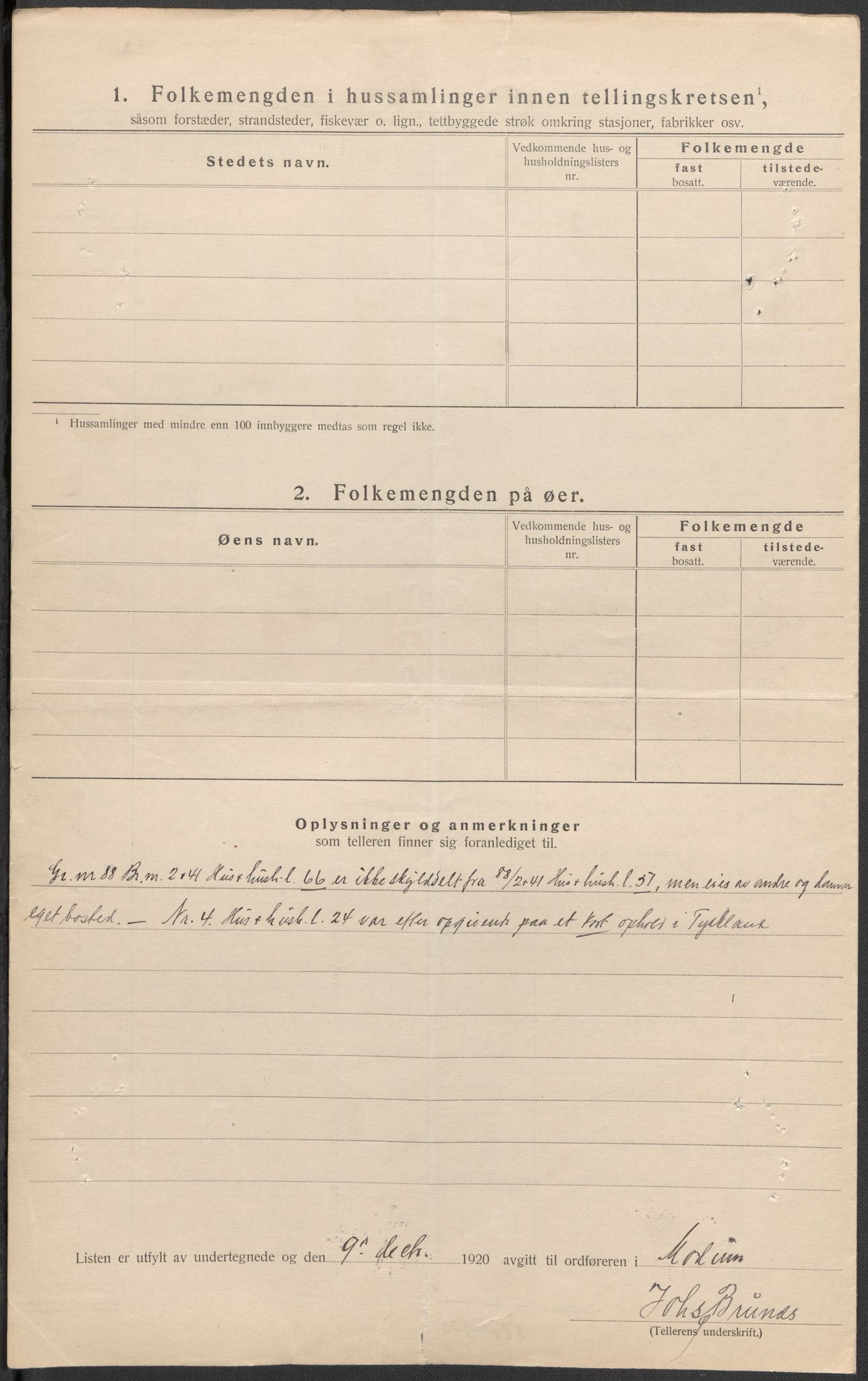 SAKO, 1920 census for Modum, 1920, p. 44