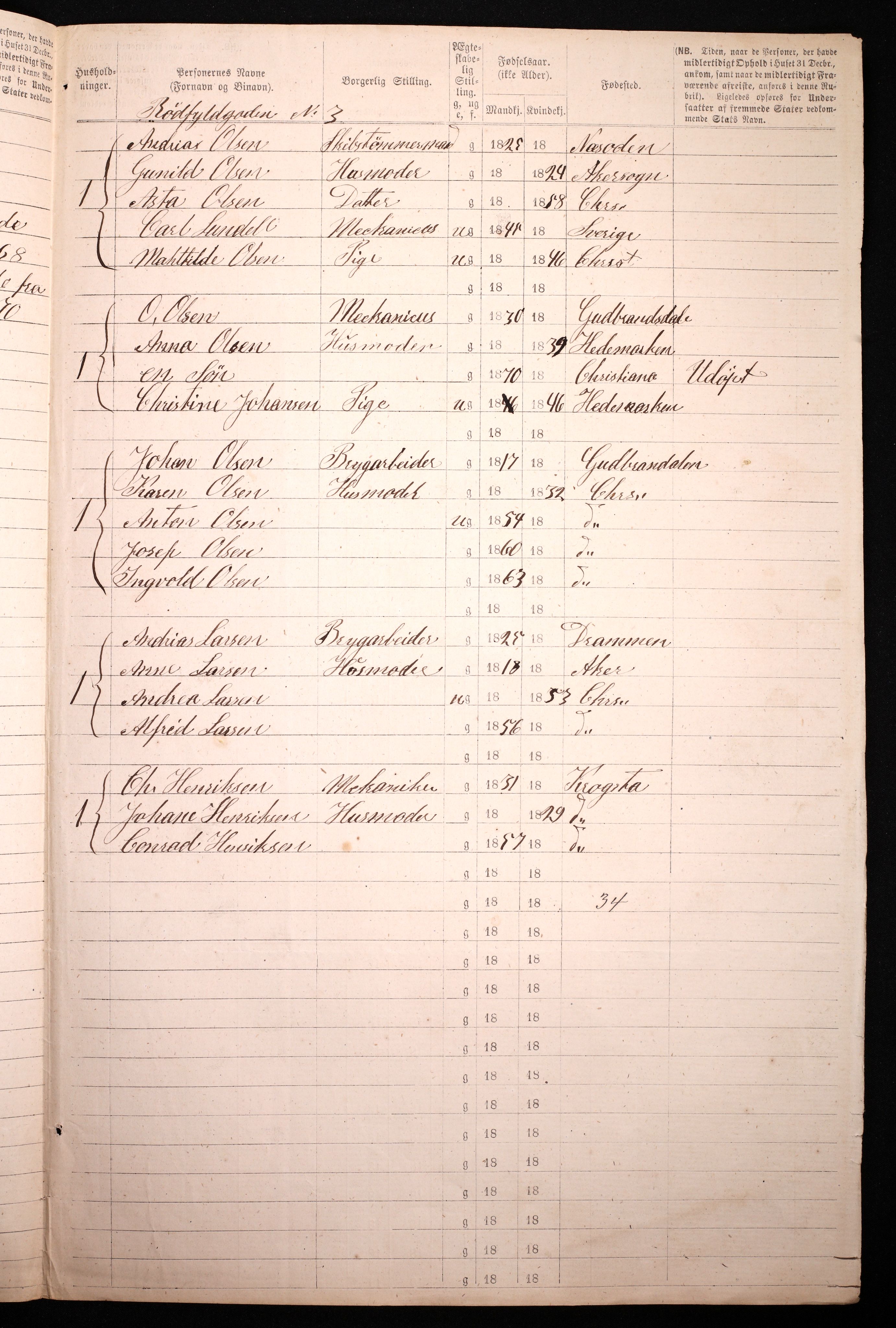 RA, 1870 census for 0301 Kristiania, 1870, p. 3019