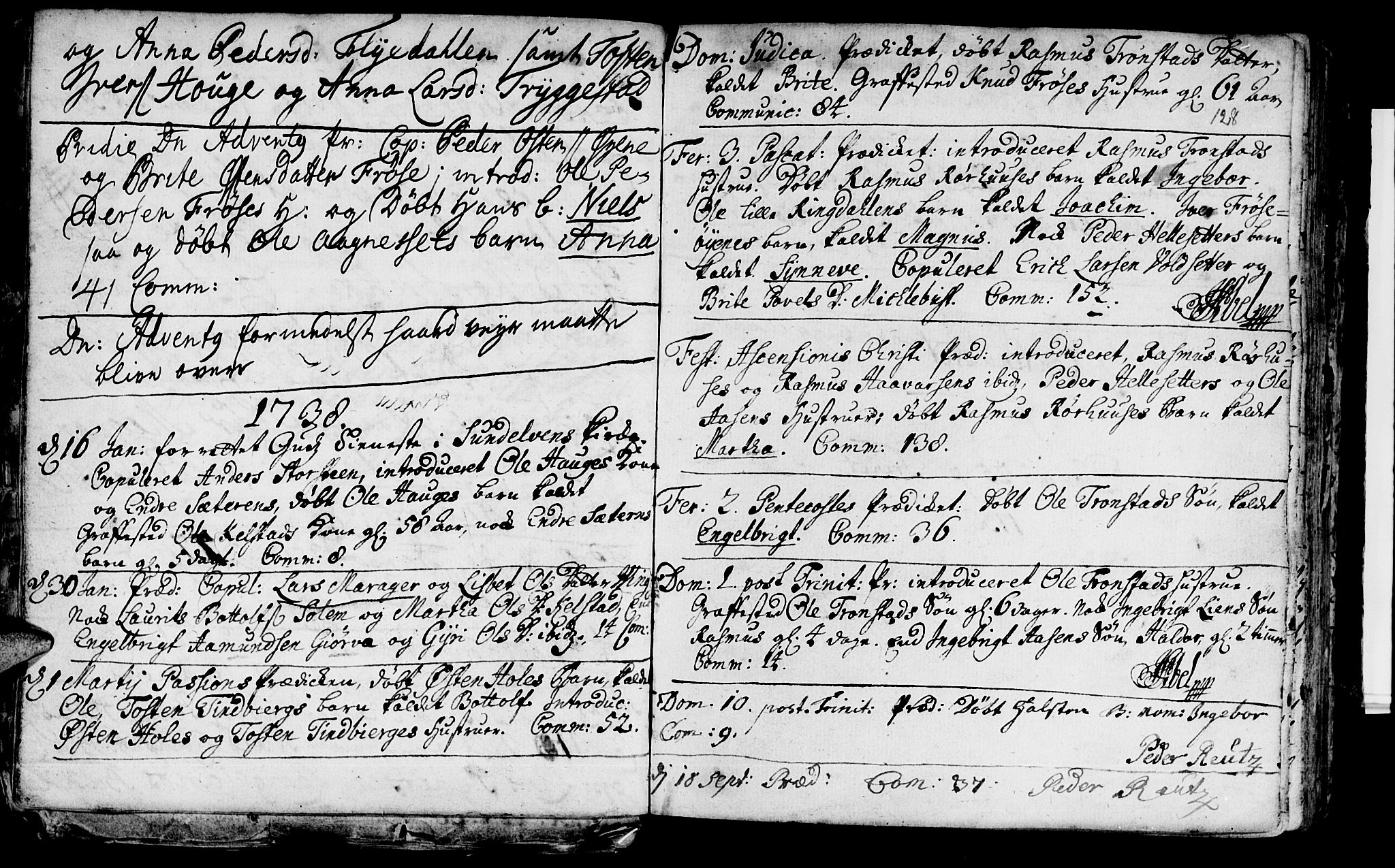 Ministerialprotokoller, klokkerbøker og fødselsregistre - Møre og Romsdal, SAT/A-1454/519/L0241: Parish register (official) no. 519A01 /2, 1736-1760, p. 128