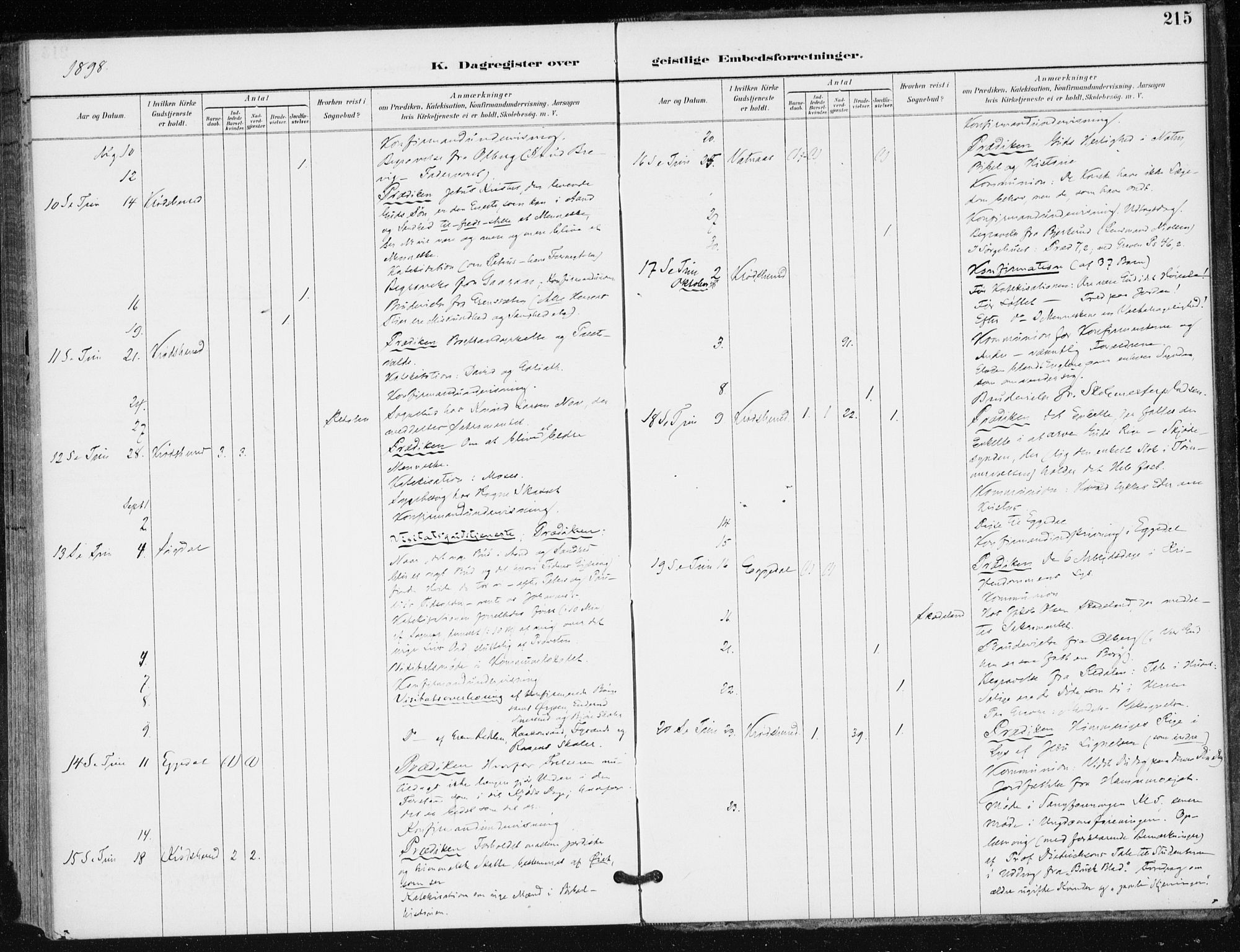 Krødsherad kirkebøker, AV/SAKO-A-19/F/Fa/L0006: Parish register (official) no. 6, 1889-1899, p. 215