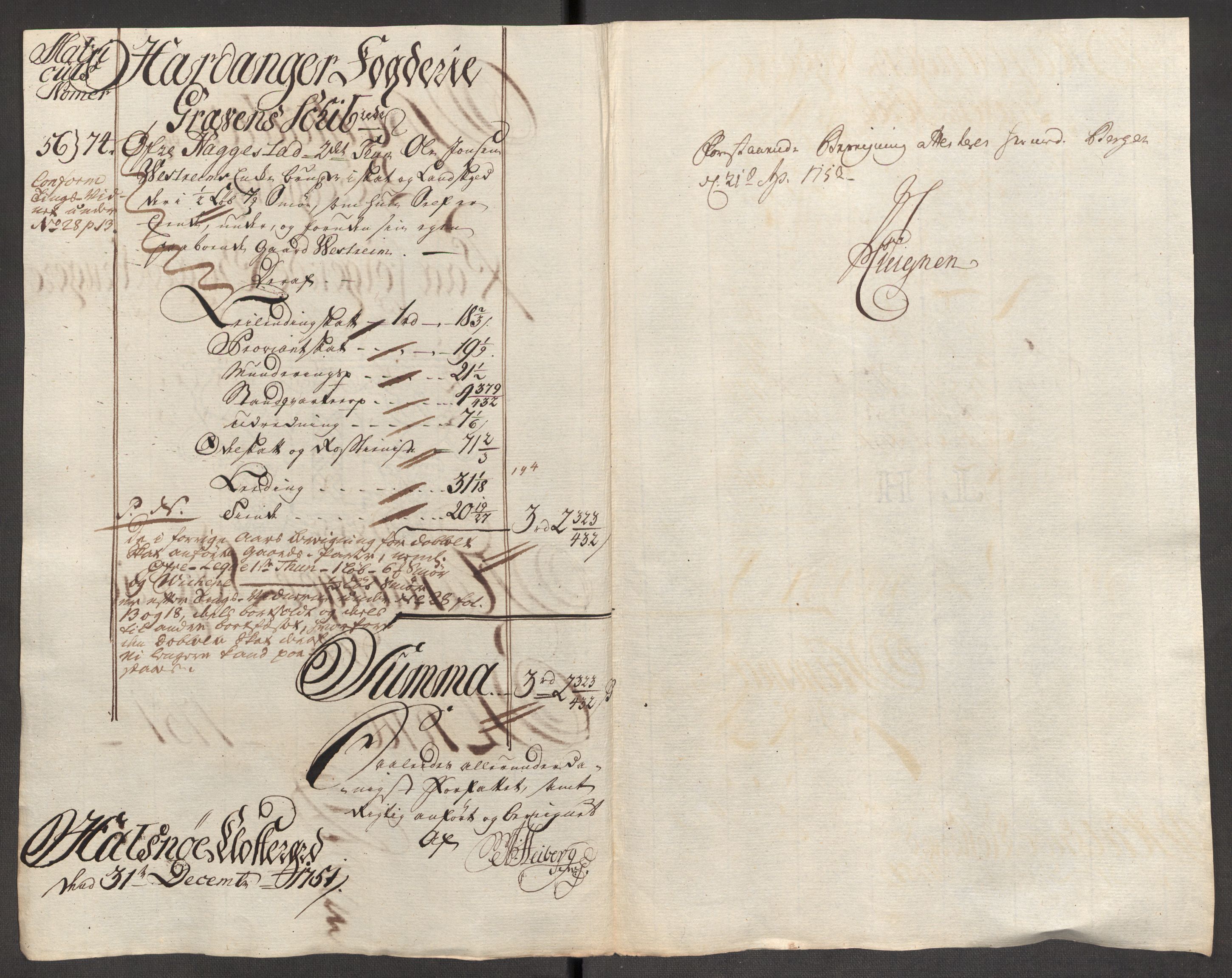 Rentekammeret inntil 1814, Reviderte regnskaper, Fogderegnskap, RA/EA-4092/R48/L3056: Fogderegnskap Sunnhordland og Hardanger, 1751, p. 265