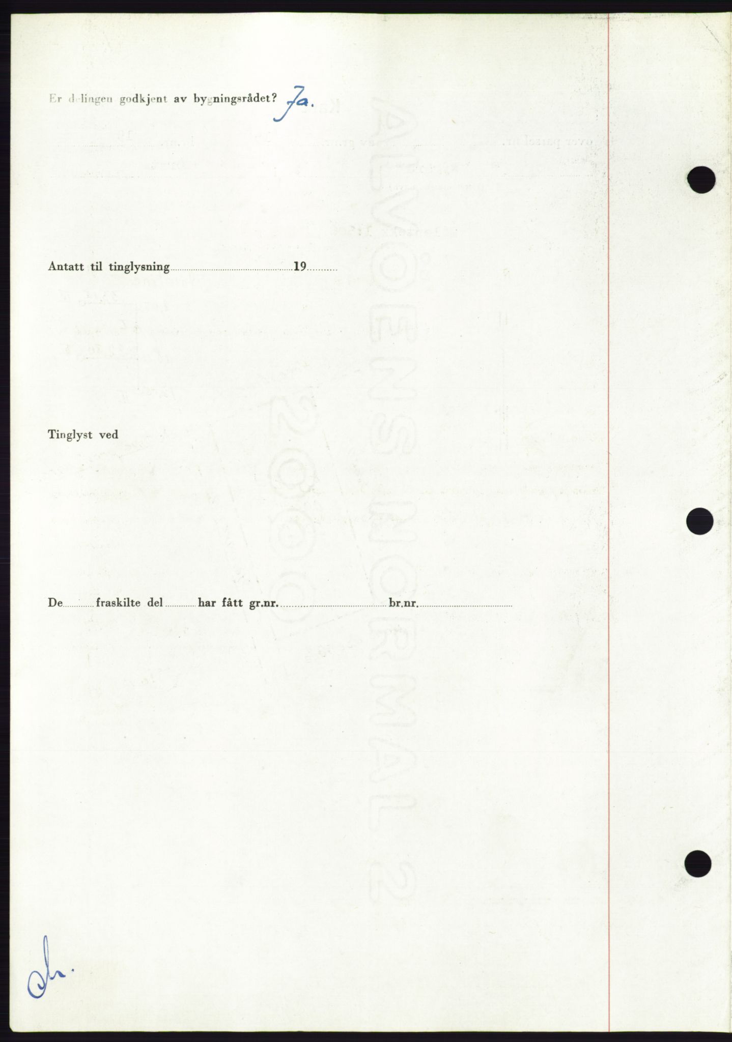 Søre Sunnmøre sorenskriveri, AV/SAT-A-4122/1/2/2C/L0089: Mortgage book no. 15A, 1951-1951, Diary no: : 1282/1951