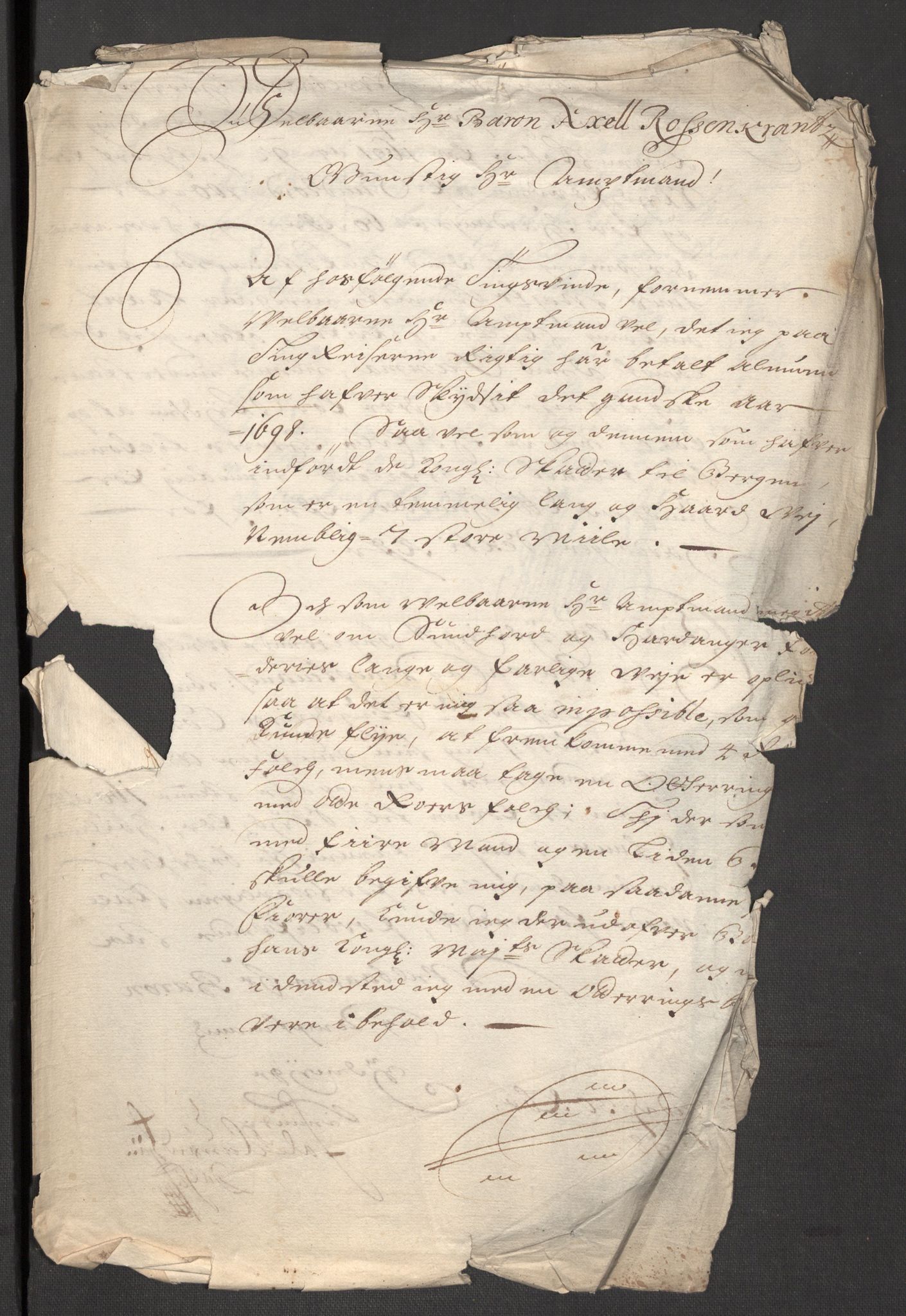 Rentekammeret inntil 1814, Reviderte regnskaper, Fogderegnskap, RA/EA-4092/R48/L2977: Fogderegnskap Sunnhordland og Hardanger, 1697-1698, p. 463
