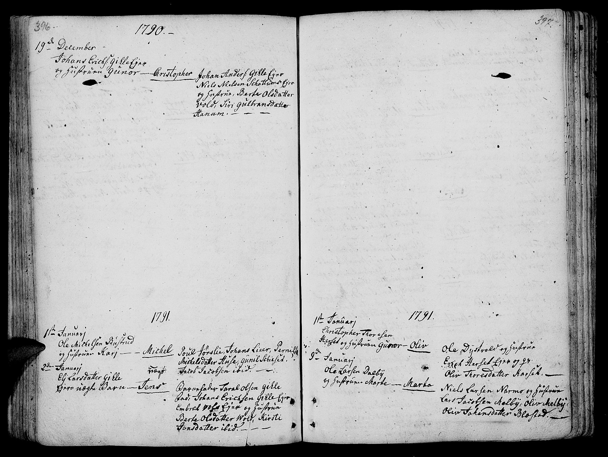 Vang prestekontor, Hedmark, AV/SAH-PREST-008/H/Ha/Haa/L0005: Parish register (official) no. 5, 1732-1809, p. 396-397