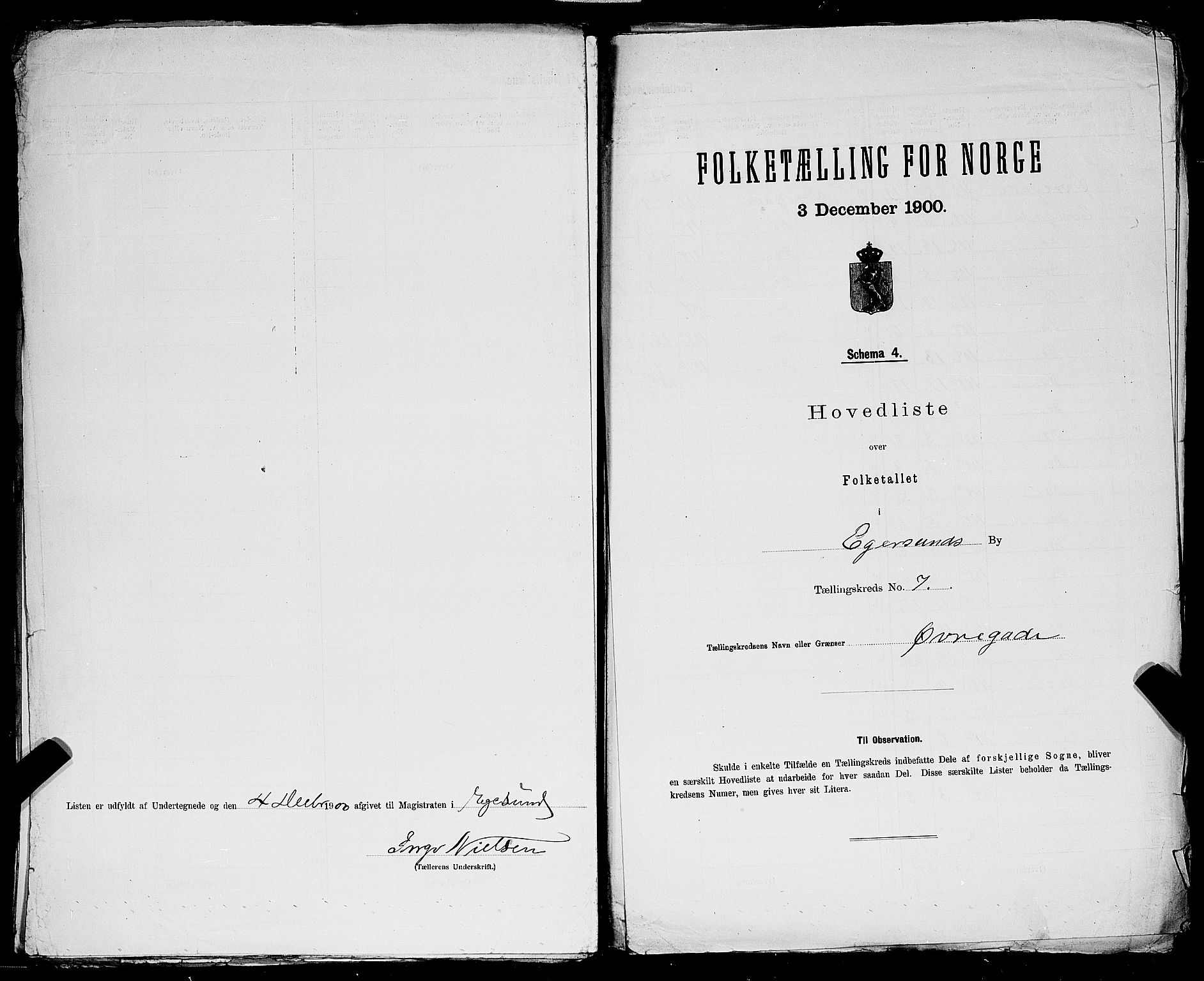 SAST, 1900 census for Egersund, 1900, p. 35