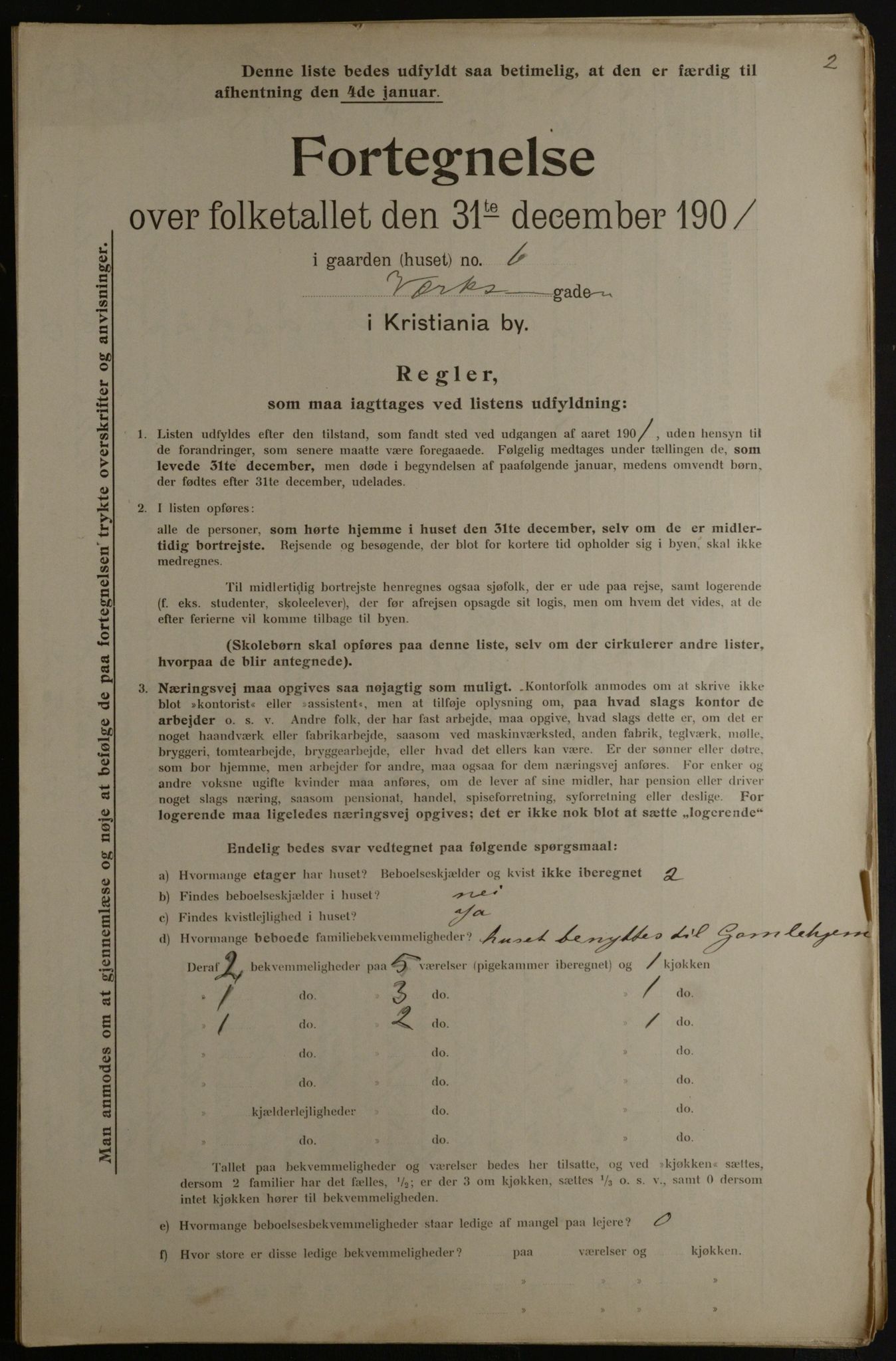 OBA, Municipal Census 1901 for Kristiania, 1901, p. 18705