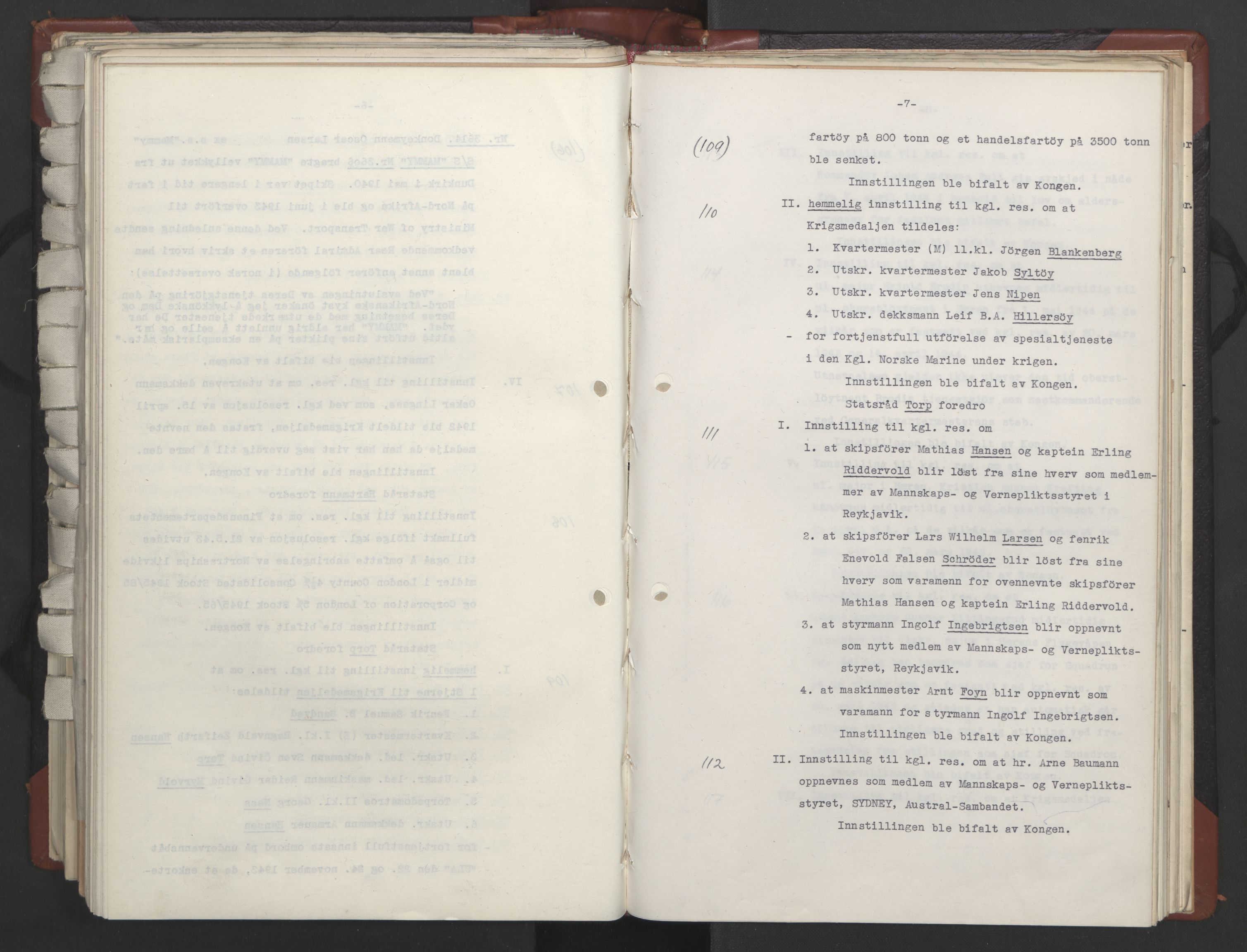 Statsrådssekretariatet, AV/RA-S-1001/A/Ac/L0124: Kgl. res. 14/1-30/6, 1944, p. 373