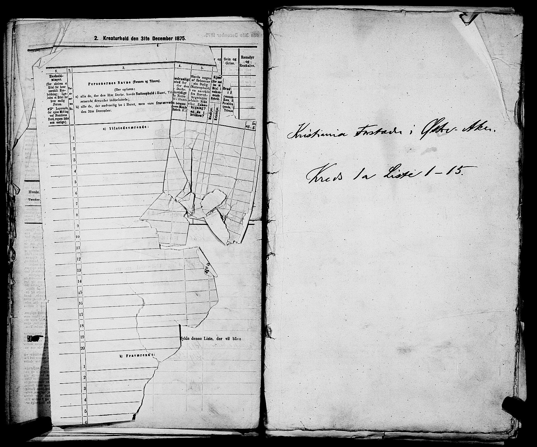 RA, 1875 census for 0218bP Østre Aker, 1875, p. 164