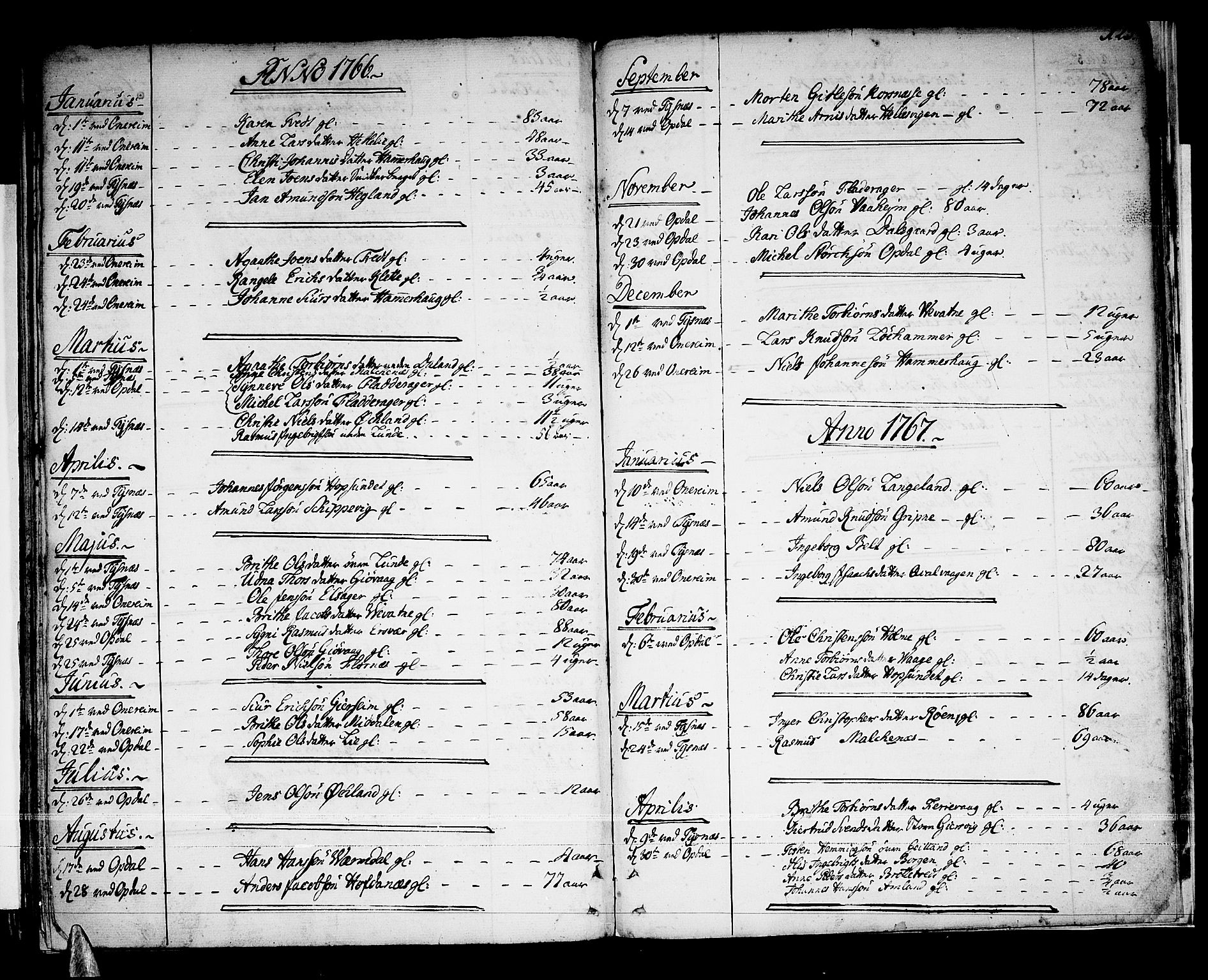 Tysnes sokneprestembete, AV/SAB-A-78601/H/Haa: Parish register (official) no. A 5, 1762-1793, p. 125