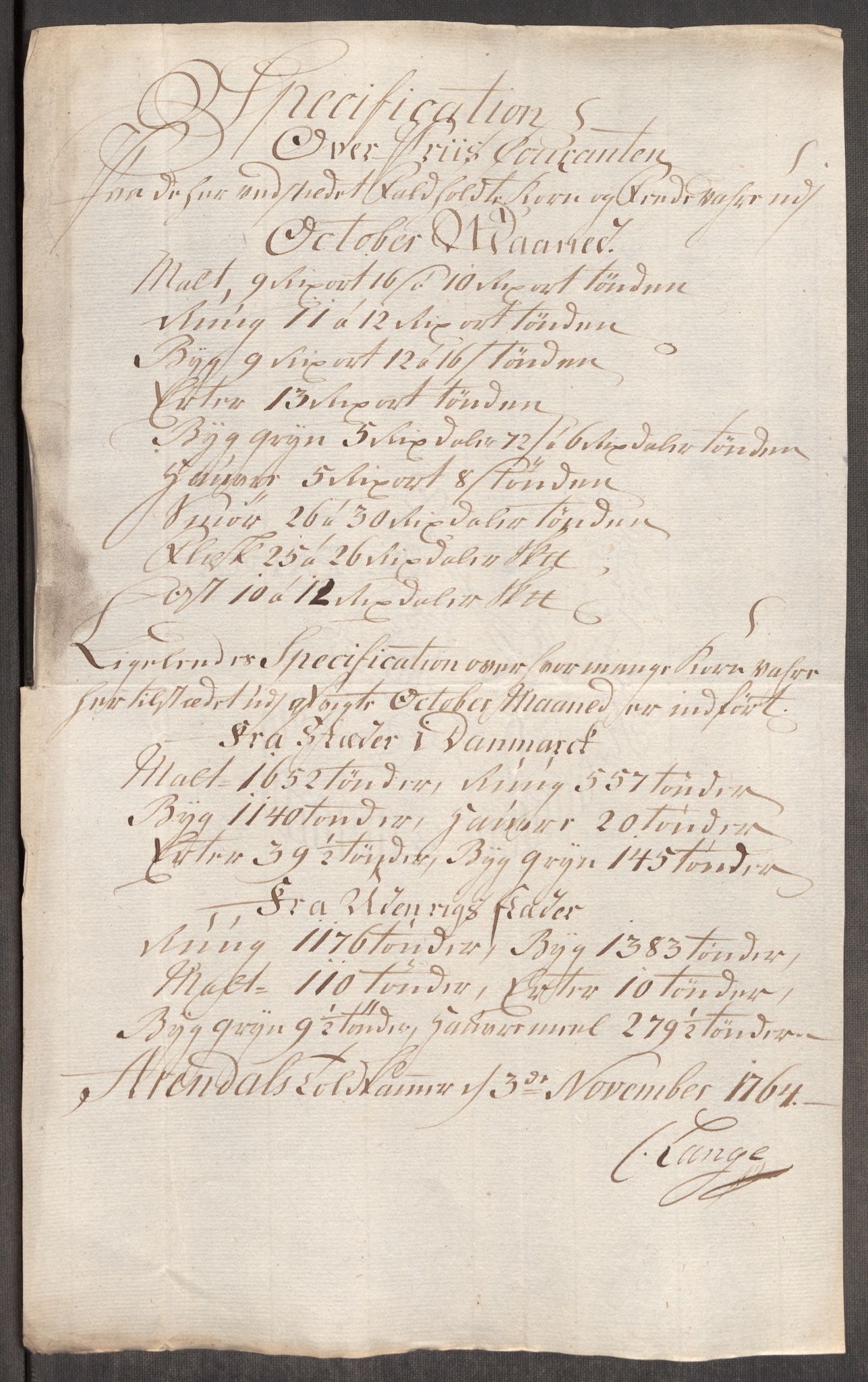 Rentekammeret inntil 1814, Realistisk ordnet avdeling, RA/EA-4070/Oe/L0008: [Ø1]: Priskuranter, 1764-1768, p. 217