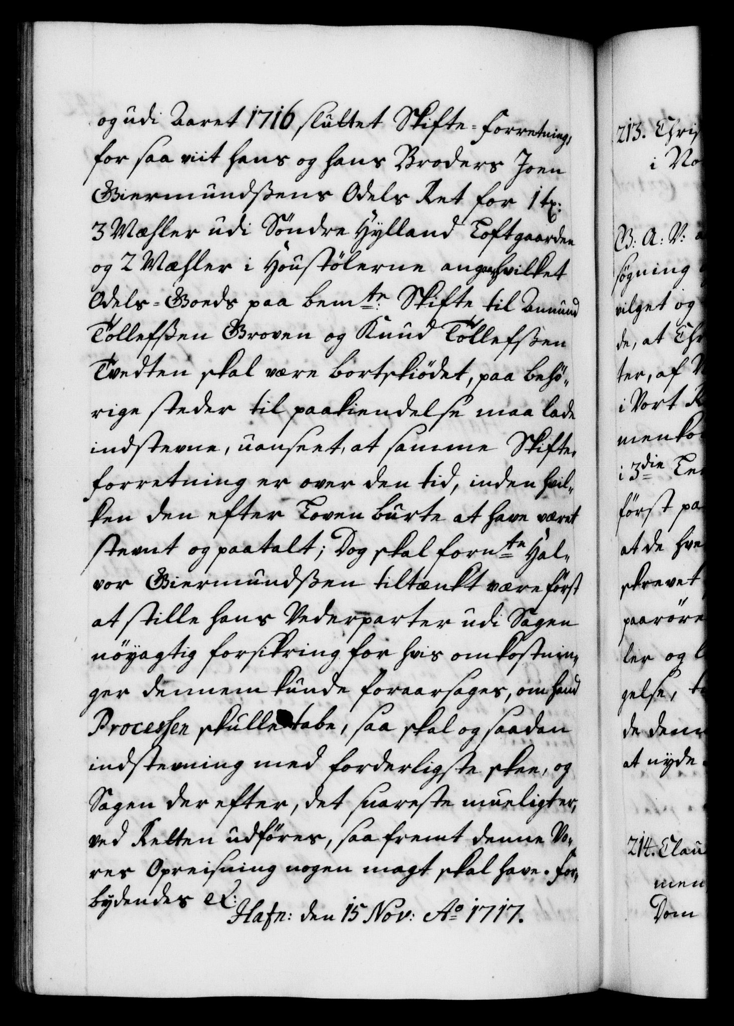 Danske Kanselli 1572-1799, AV/RA-EA-3023/F/Fc/Fca/Fcaa/L0022: Norske registre, 1716-1719, p. 242b