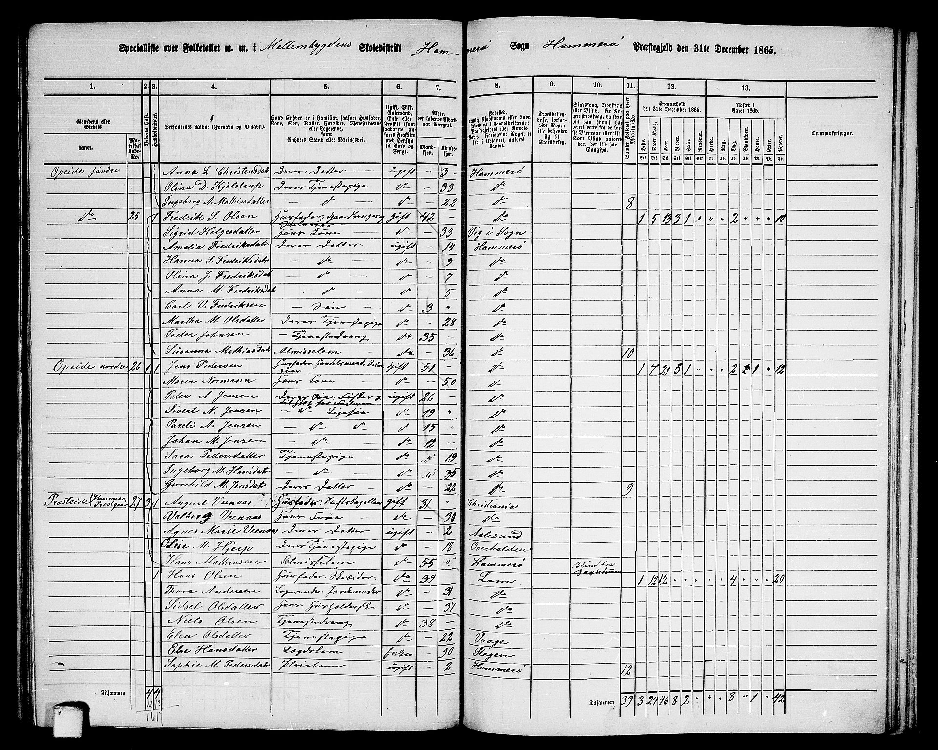 RA, 1865 census for Hamarøy, 1865, p. 31