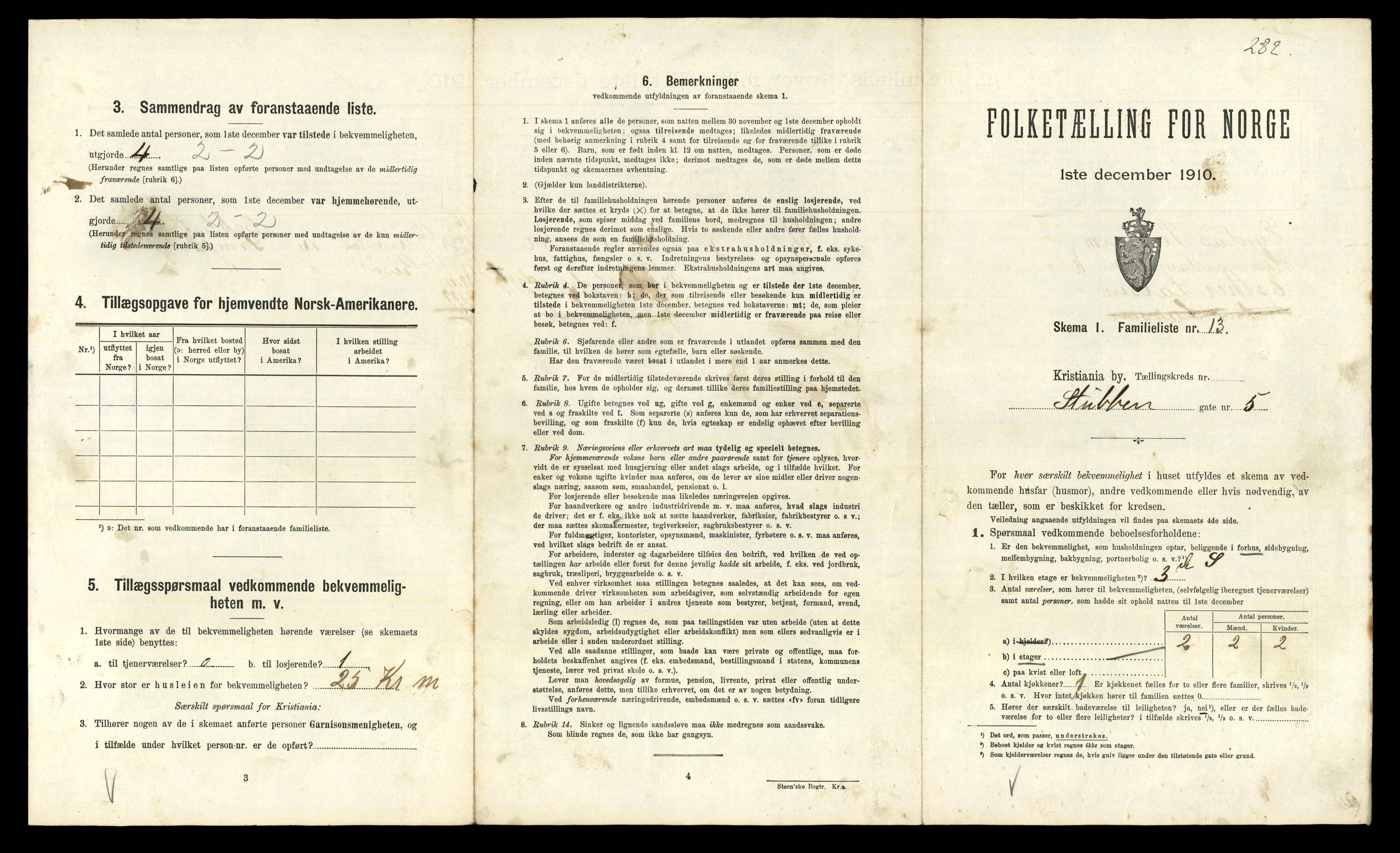 RA, 1910 census for Kristiania, 1910, p. 100355